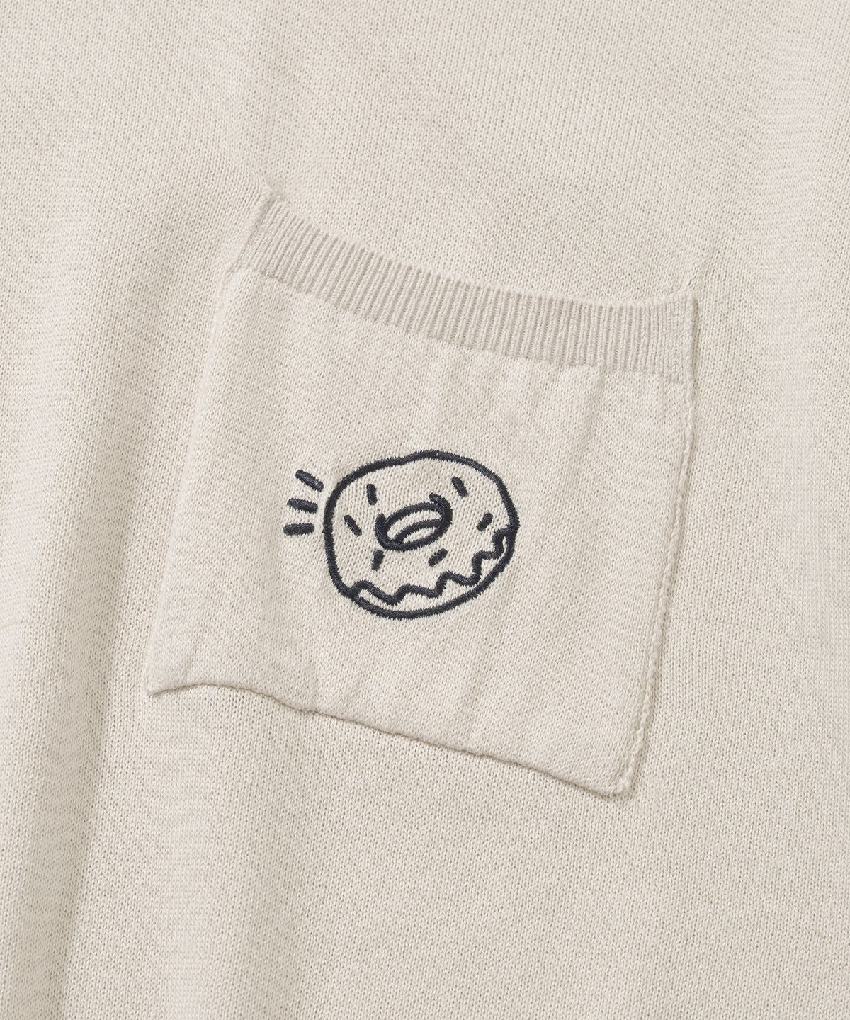 니티드(KNITTED) 도넛 포켓 라운드 니트 SWISS
