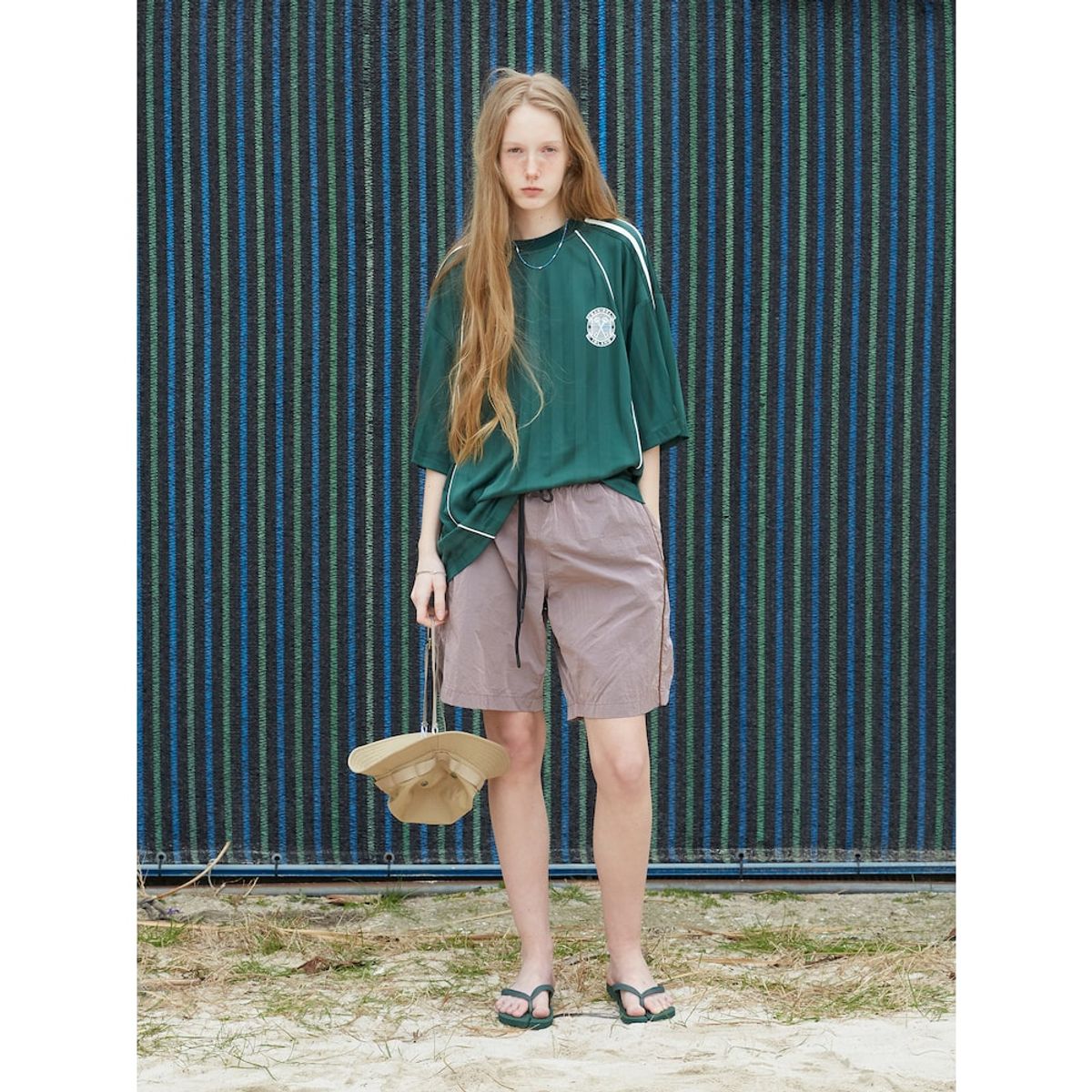 샌드 사운드(SAND SOUND) (UNISEX) 나일론 밴딩 숏츠  다크 핑크