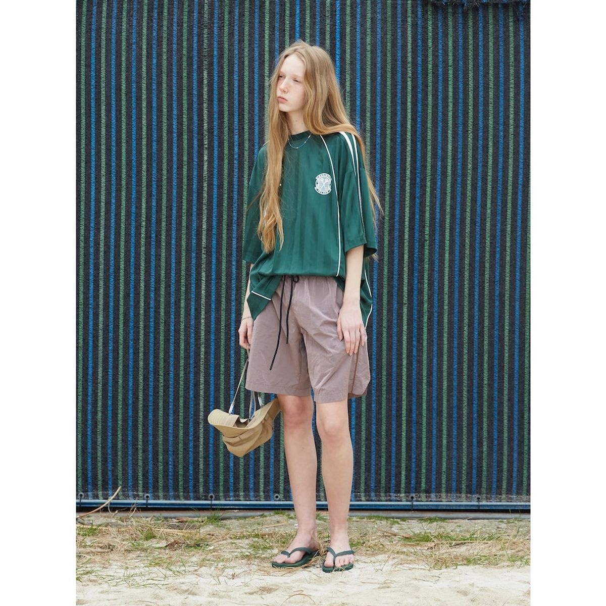 샌드 사운드(SAND SOUND) (UNISEX) 나일론 밴딩 숏츠  다크 핑크