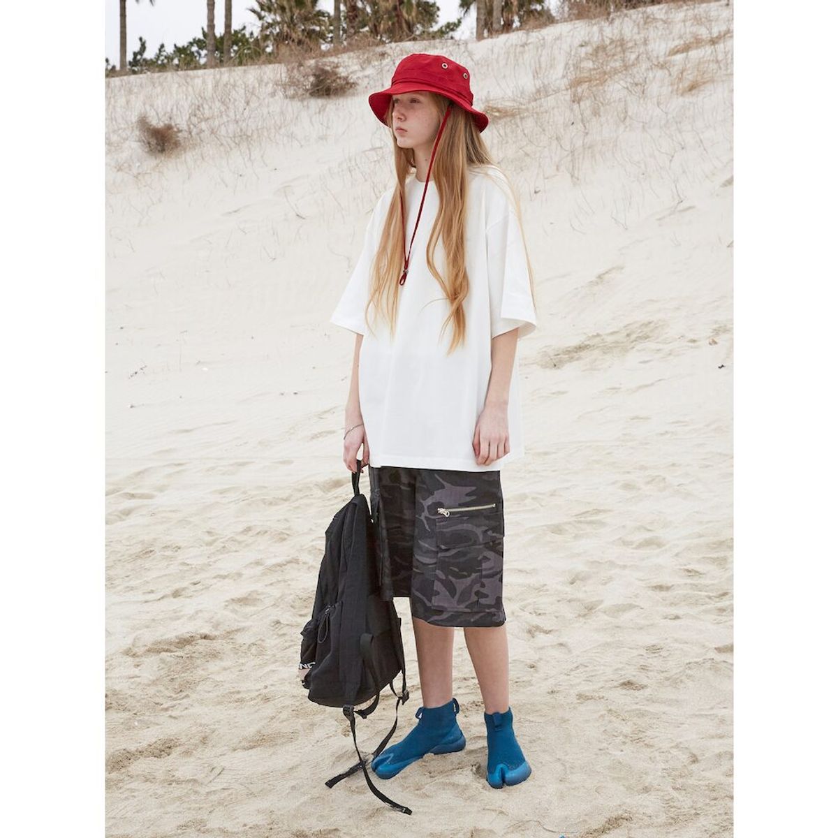 샌드 사운드(SAND SOUND) (UNISEX) 부니햇 사파리 모자  레드