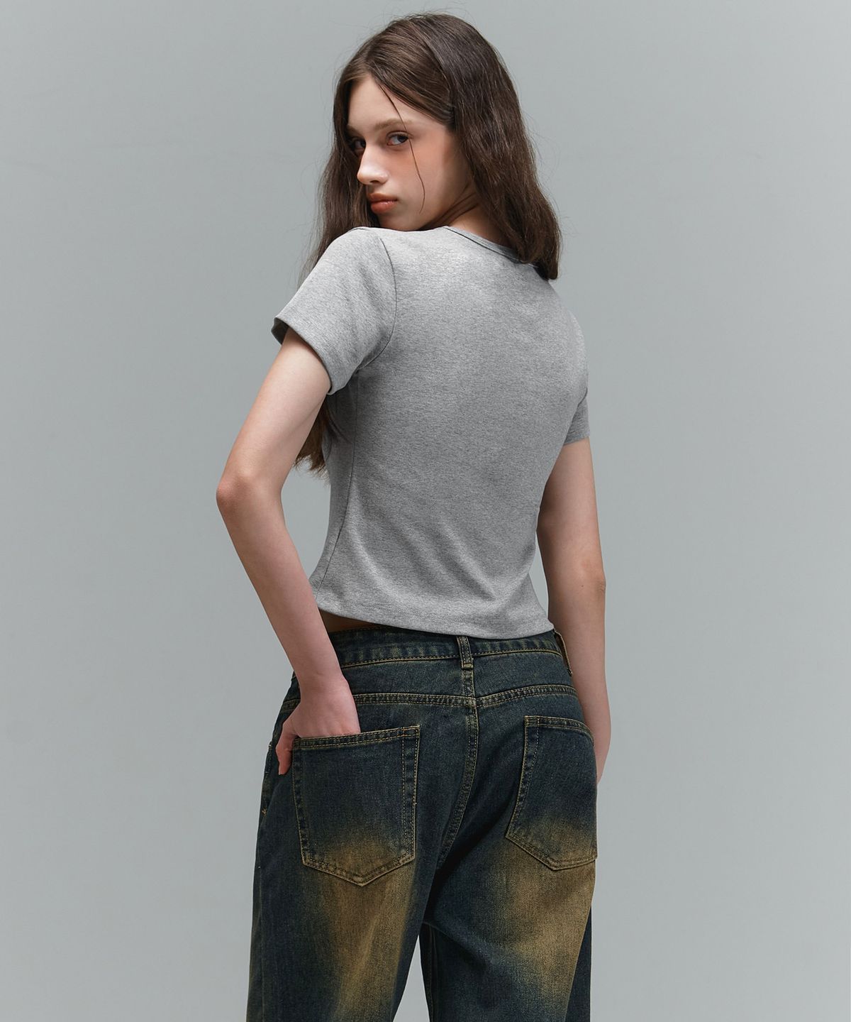 랜덤오프(RANDOMOFF) BTB : WAVE WASHING JEANS [YELLOW MINUIT CORE]