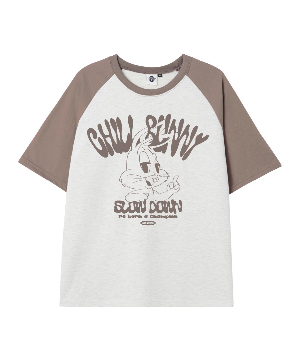 본챔스(BORN CHAMPS) [5 COLORS] CHILL BUNNY 오버핏 래글런 반팔티셔츠 B25ST73