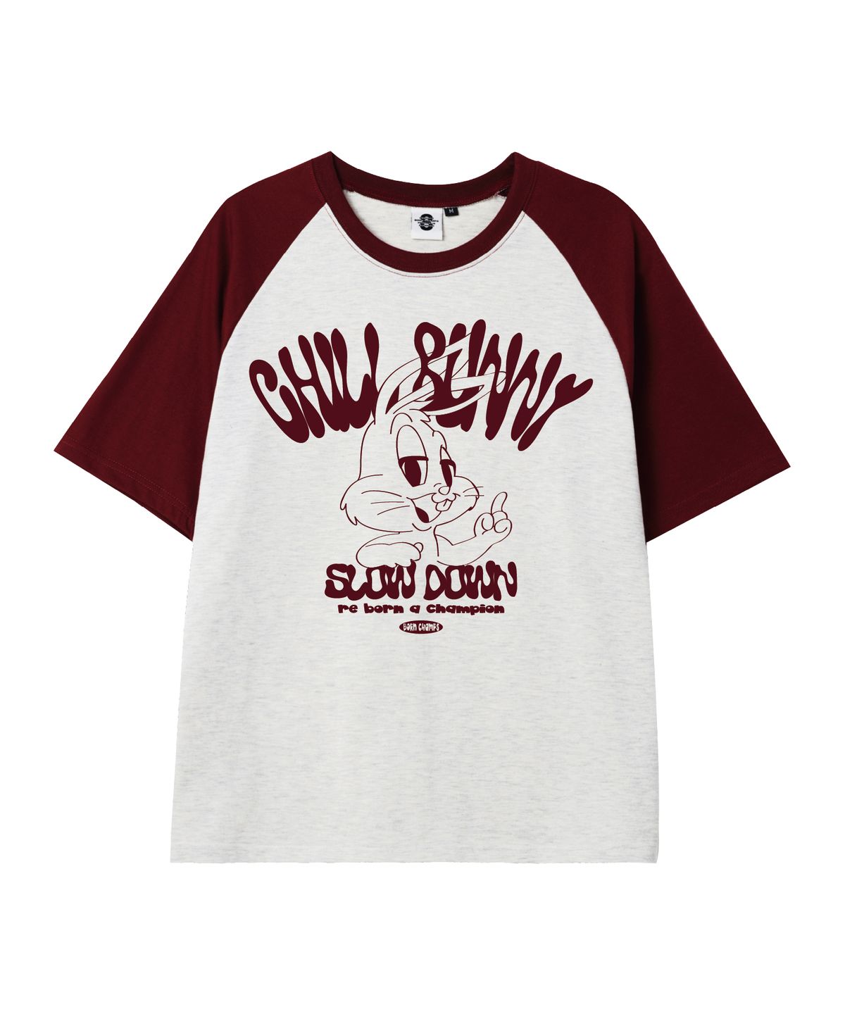 본챔스(BORN CHAMPS) [5 COLORS] CHILL BUNNY 오버핏 래글런 반팔티셔츠 B25ST73