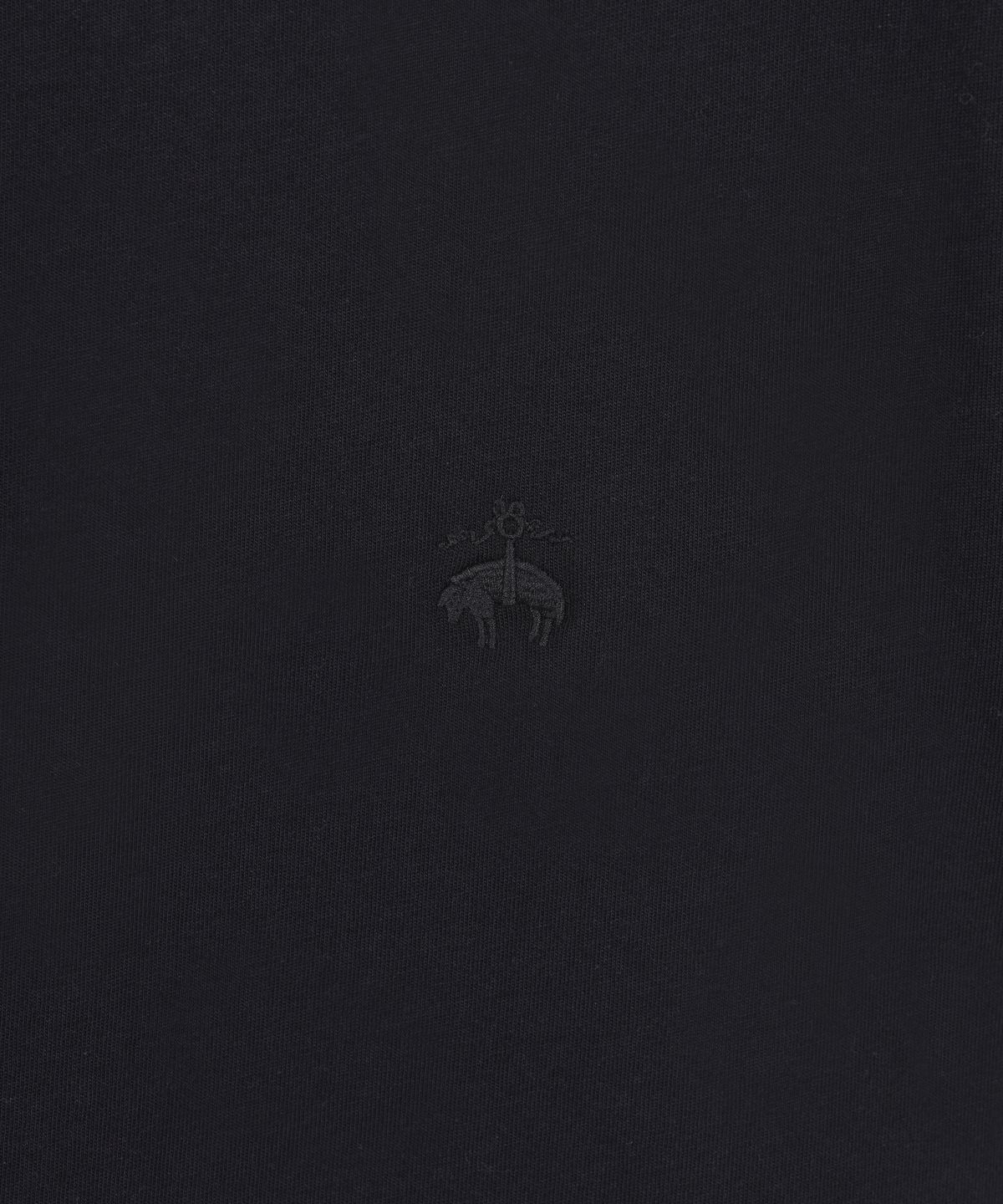 브룩스 브라더스(BROOKS BROTHERS) 수피마 골든플리스 로고 티셔츠 (블랙) (BBNPMM5193U)