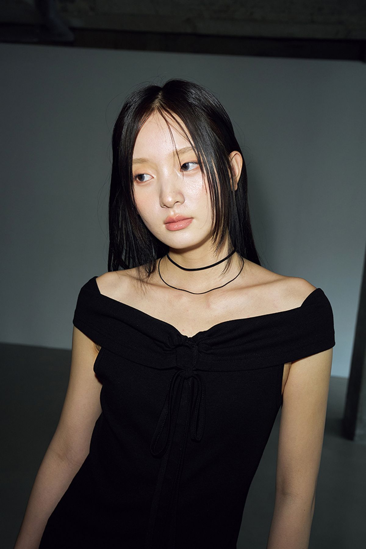 헬레네파리스(HELENE PARIS) 타이 리브드 원피스 [블랙]