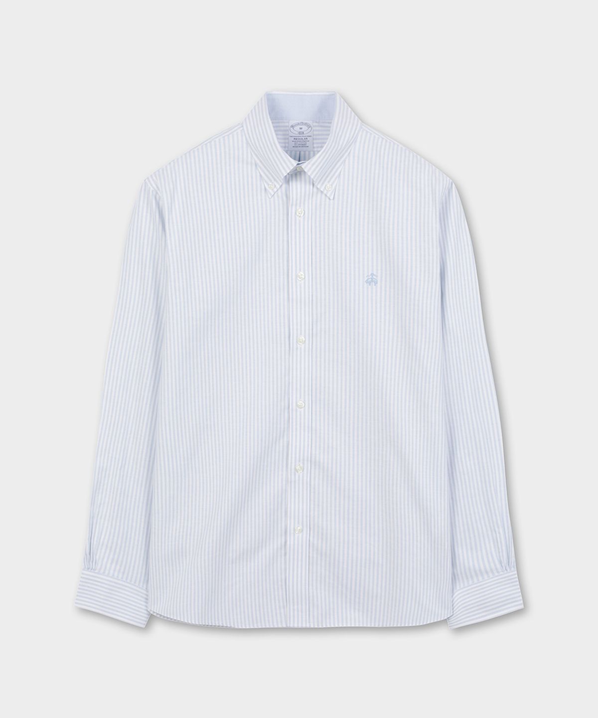 브룩스 브라더스(BROOKS BROTHERS) 레귤러핏 논아이론 옥스포드 뱅갈 스트라이프 셔츠 (라이트블루) (BBTHMF9968L)
