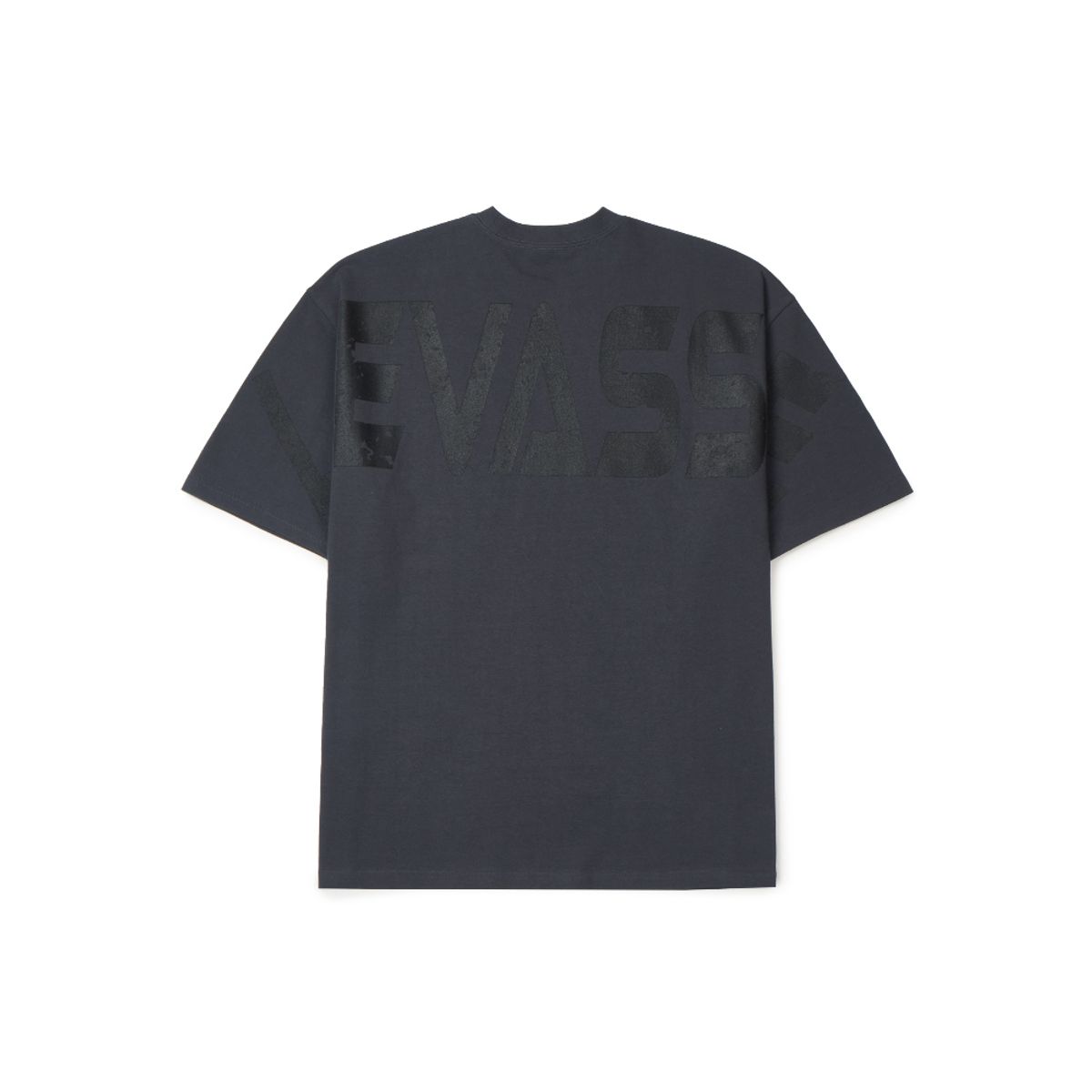 르바세(LEVASSE) Old School Overfit Tee – Charcoal (Black Logo)