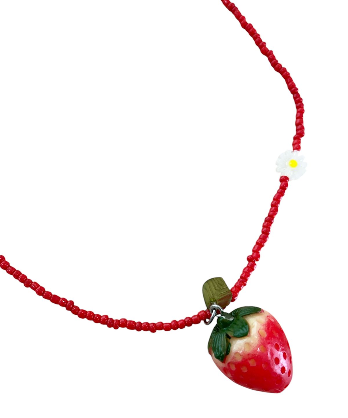 스케이터락(SK8ER ROCK) Strawberry Beads Necklace ((red))