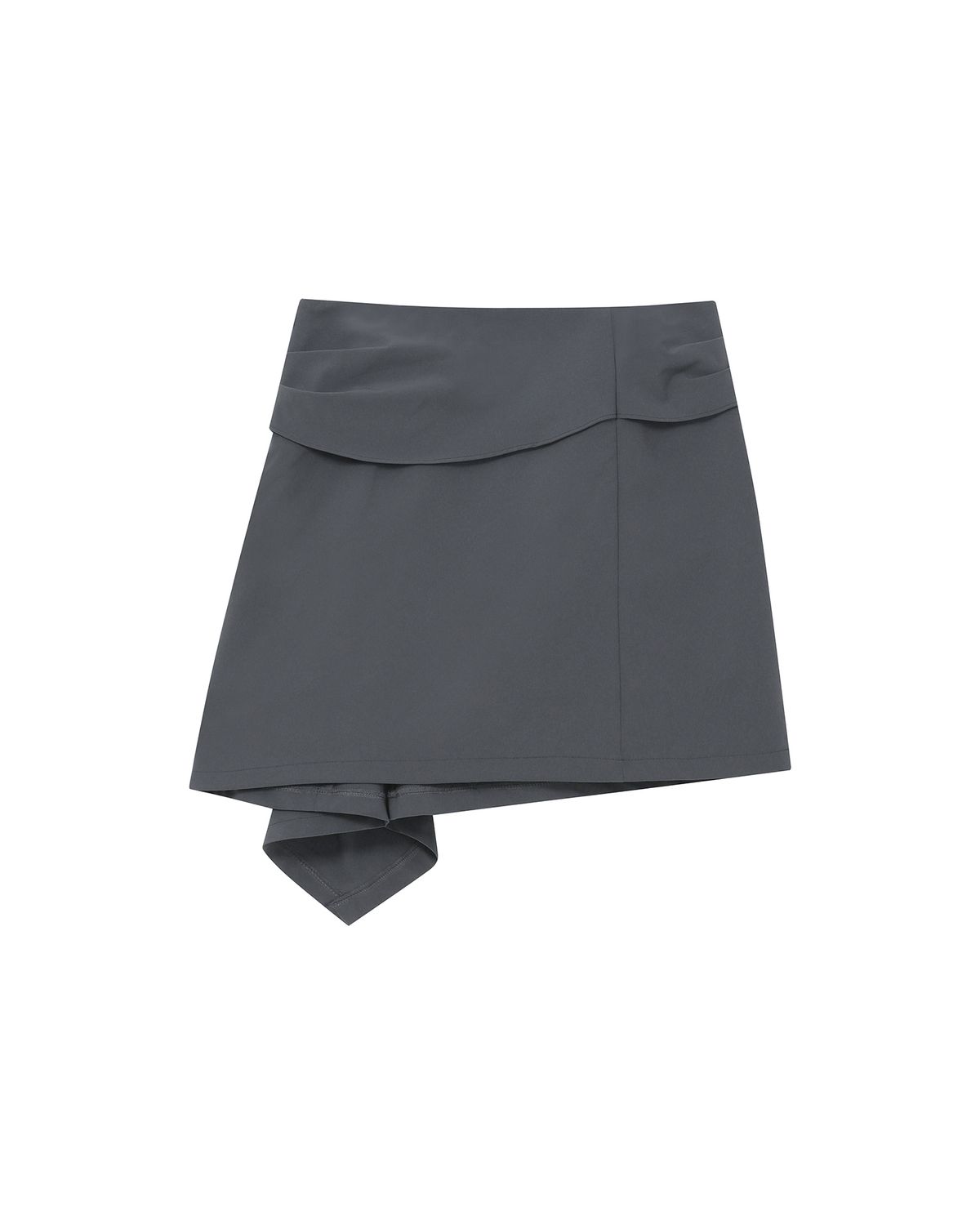 미세키서울(MISEKI SEOUL) Layered chiton mini skirt CHARCOAL