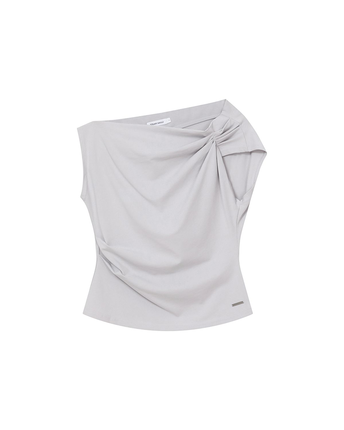 미세키서울(MISEKI SEOUL) Slanted sleeveless top GREY