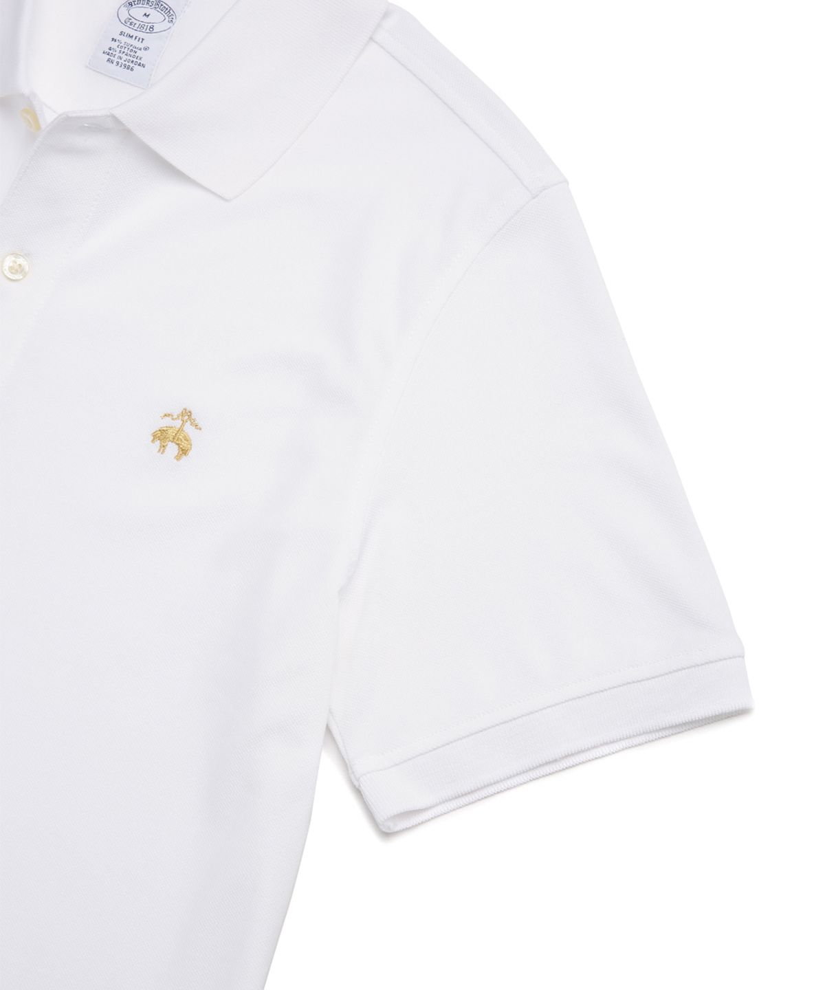 브룩스 브라더스(BROOKS BROTHERS) 수피마 피케 폴로 셔츠 (화이트) (BBNTMM4371A)