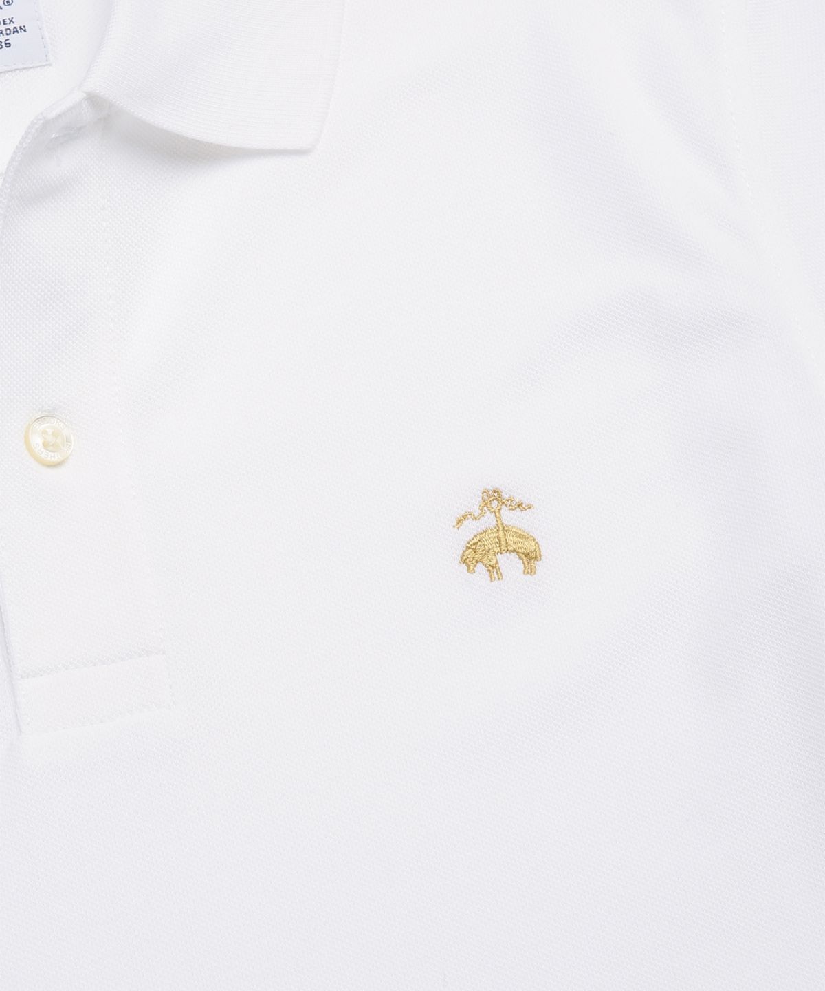 브룩스 브라더스(BROOKS BROTHERS) 수피마 피케 폴로 셔츠 (화이트) (BBNTMM4371A)
