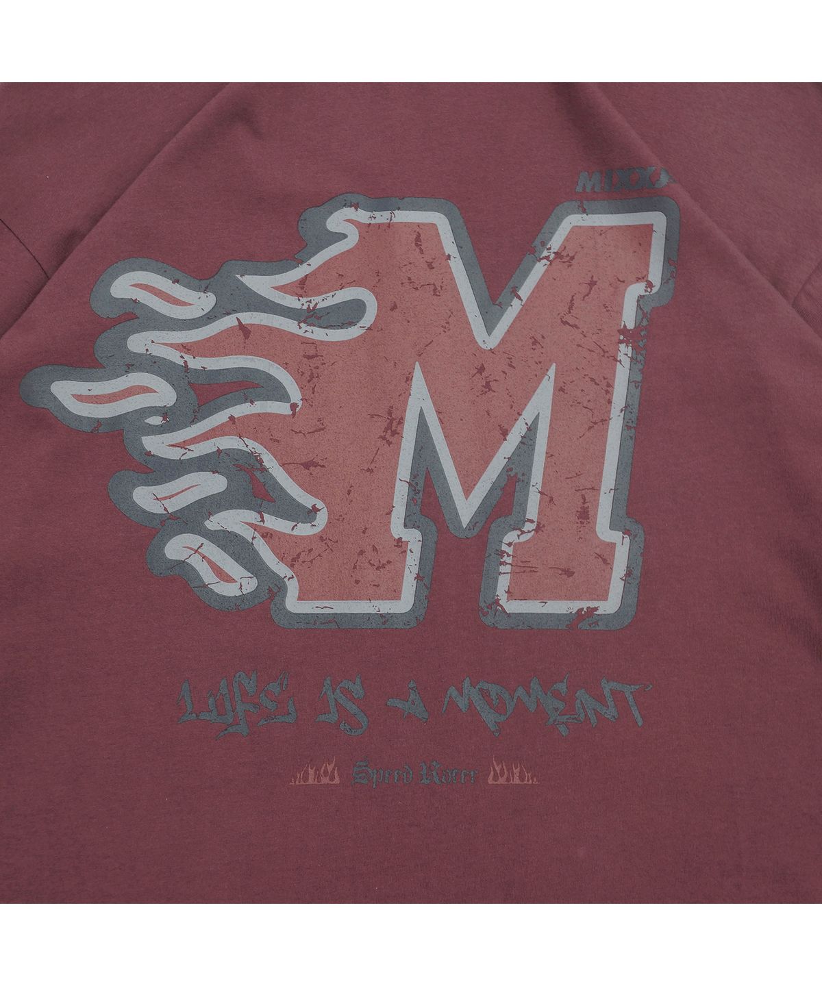 믹쓰제이(MIXXJ) FLAME LAYERED LONG SLEEVE (BURGUNDY)
