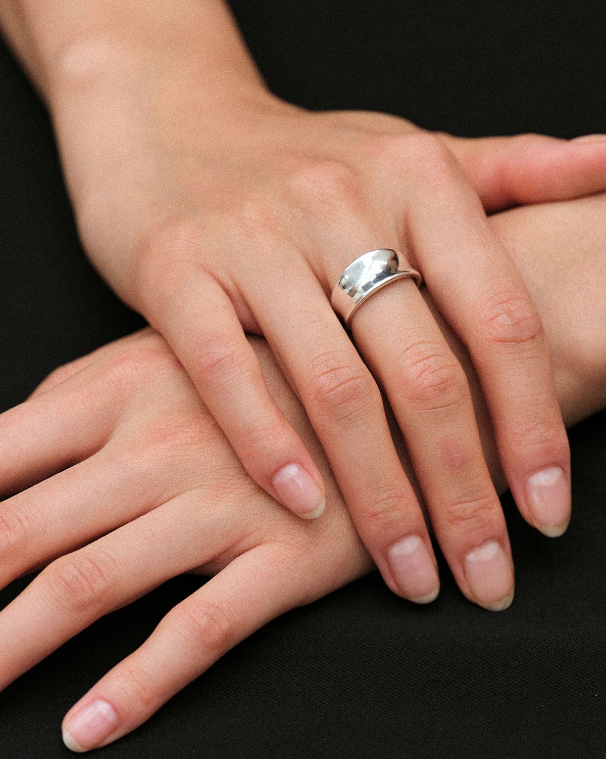 어나더레이어(ANOTHERLAYER) Short Curved Ring (silver925)