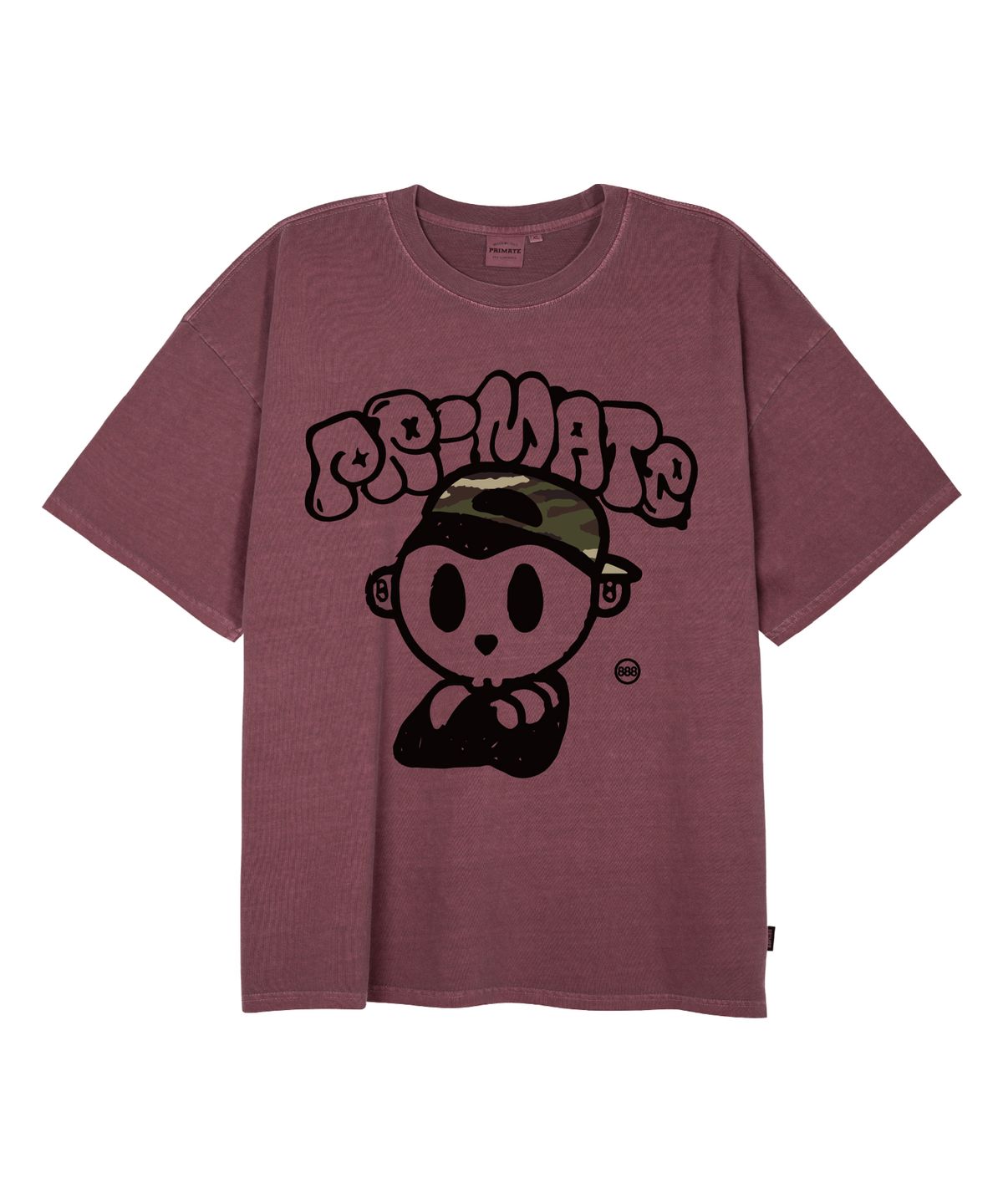 프라임에이트(PRIMATE) MAJOR PREEKI 오버핏 피그먼트 반팔티셔츠 4 COLOR