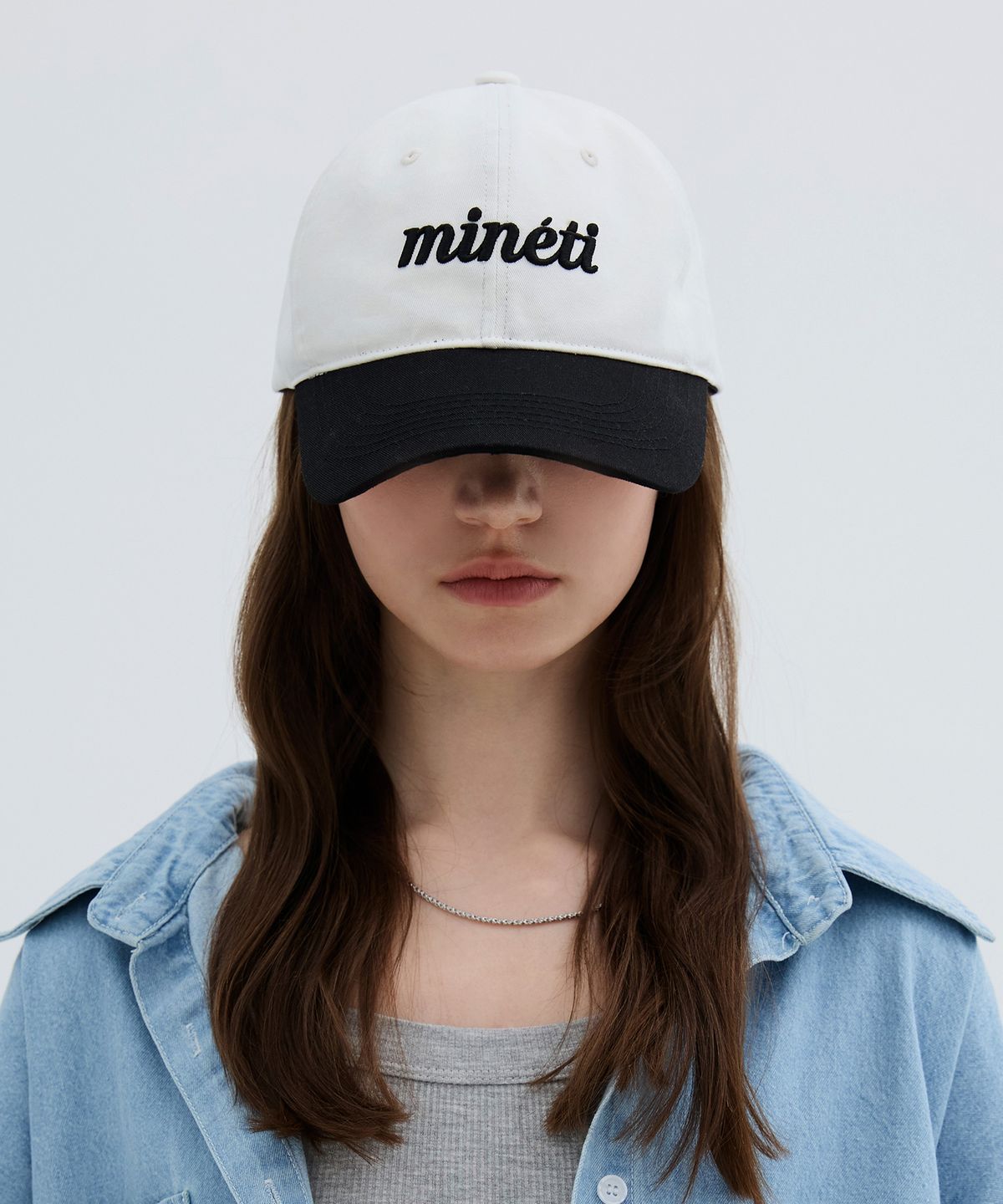미네티(MINETI) 투톤 레터링 볼캡 Y 10525 MT