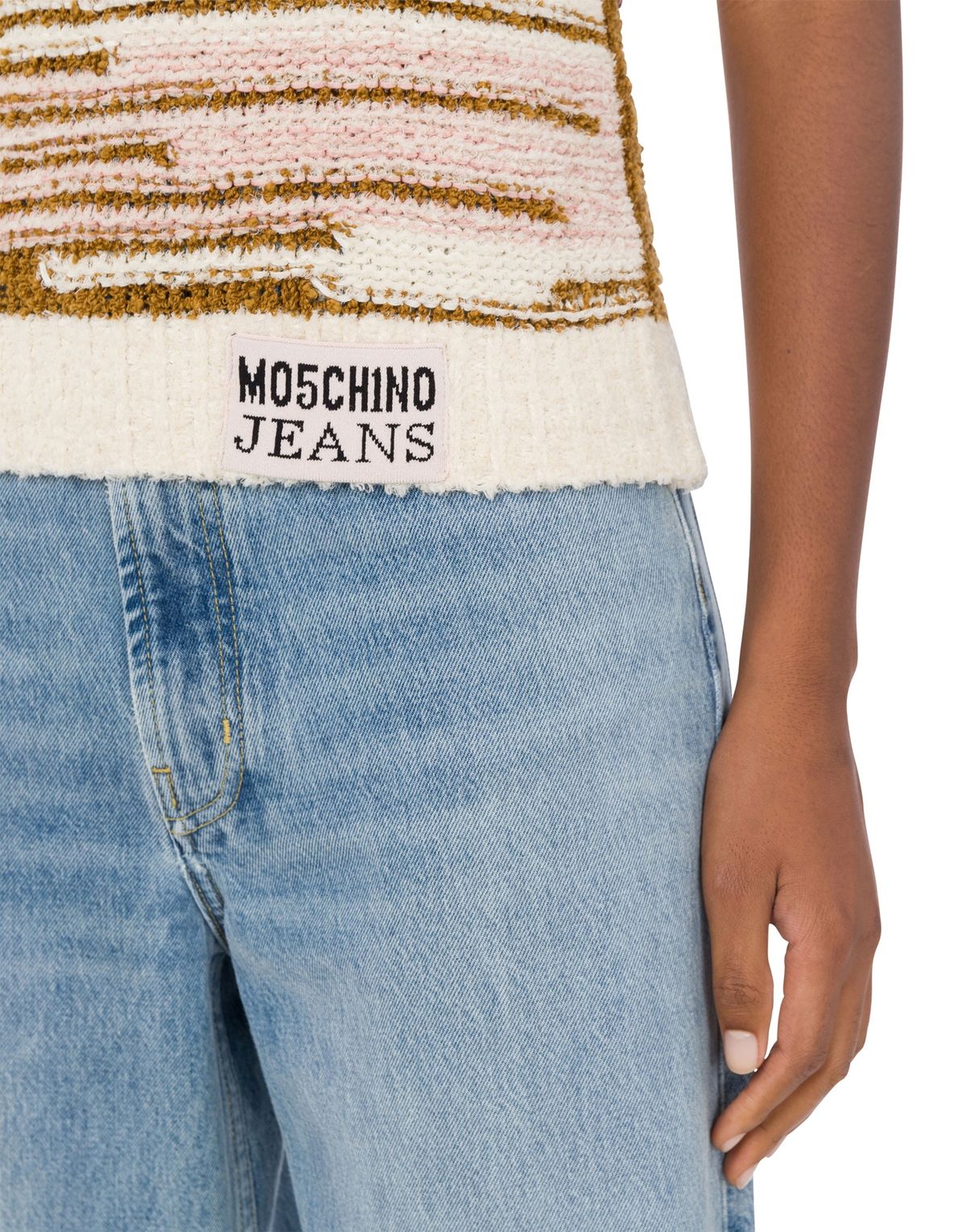 모스키노(MOSCHINO) 진스 멀티컬러 니트 탑