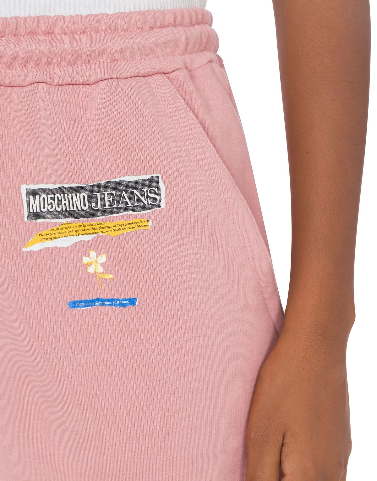 모스키노(MOSCHINO) 진스 펑크 프린트 플리스 쇼츠