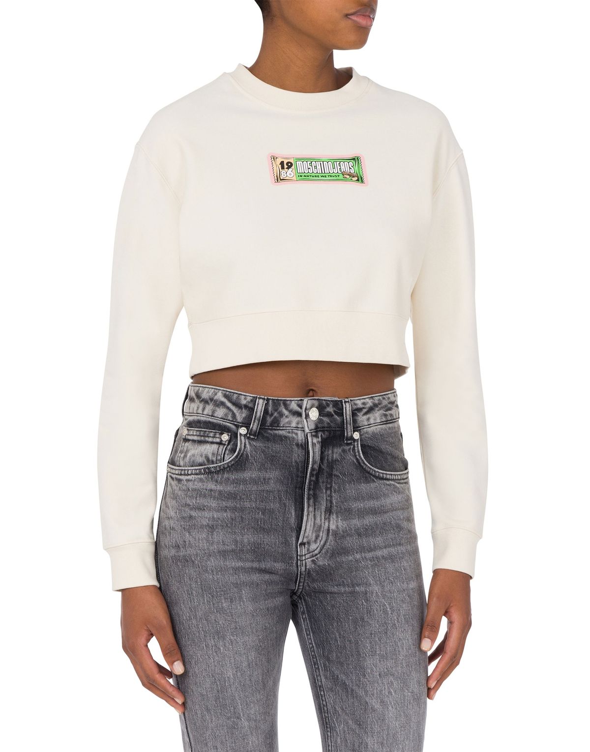 모스키노(MOSCHINO) 진스 하이킹 코튼 플리스 스웻셔츠