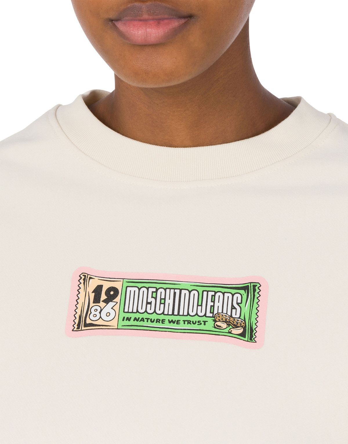 모스키노(MOSCHINO) 진스 하이킹 코튼 플리스 스웻셔츠