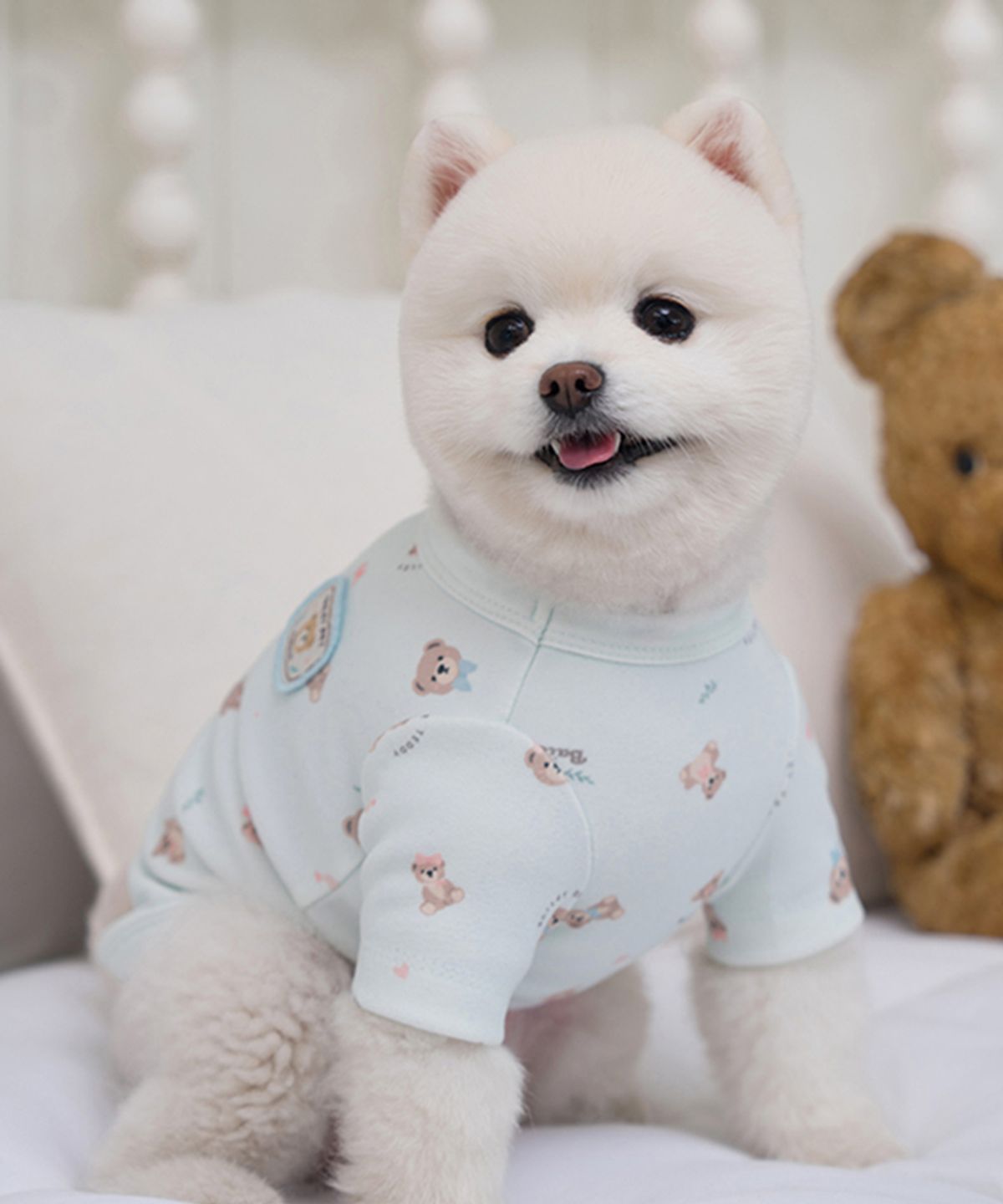 베일리(BAILEY) 강아지 테디 항균 티셔츠 민트