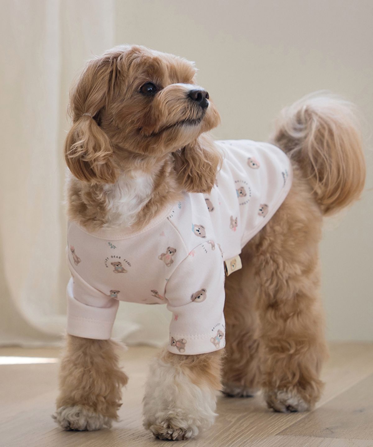 베일리(BAILEY) 강아지 테디 항균 티셔츠 핑크