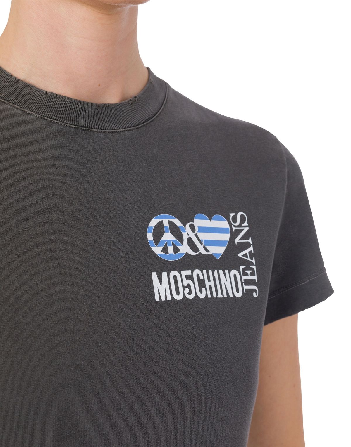 모스키노(MOSCHINO) 진스 피스 & 러브 저지 티셔츠