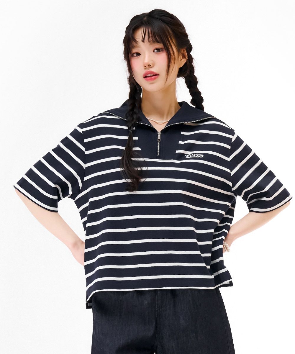 MUSINSA公式 | CHASECULT レディース ハーフジップ セーラーカラー