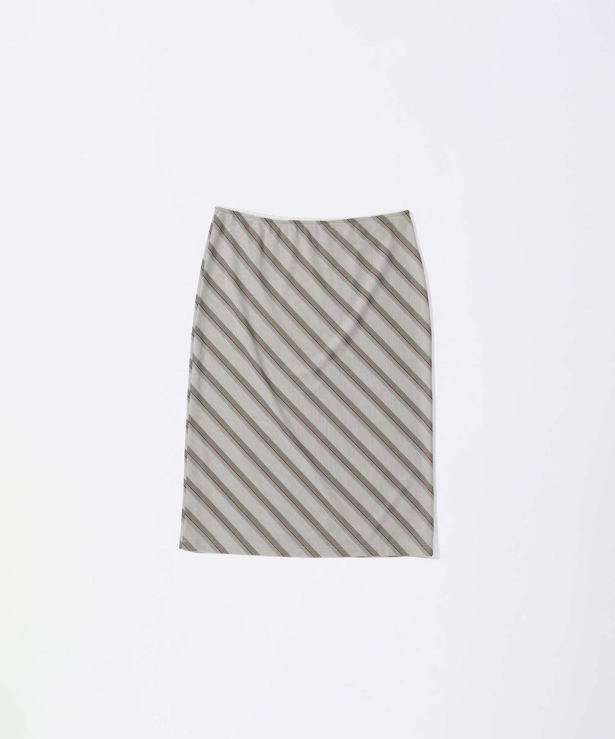 스컬프터(SCULPTOR) Mesh Stripe Midi Skirt Beige