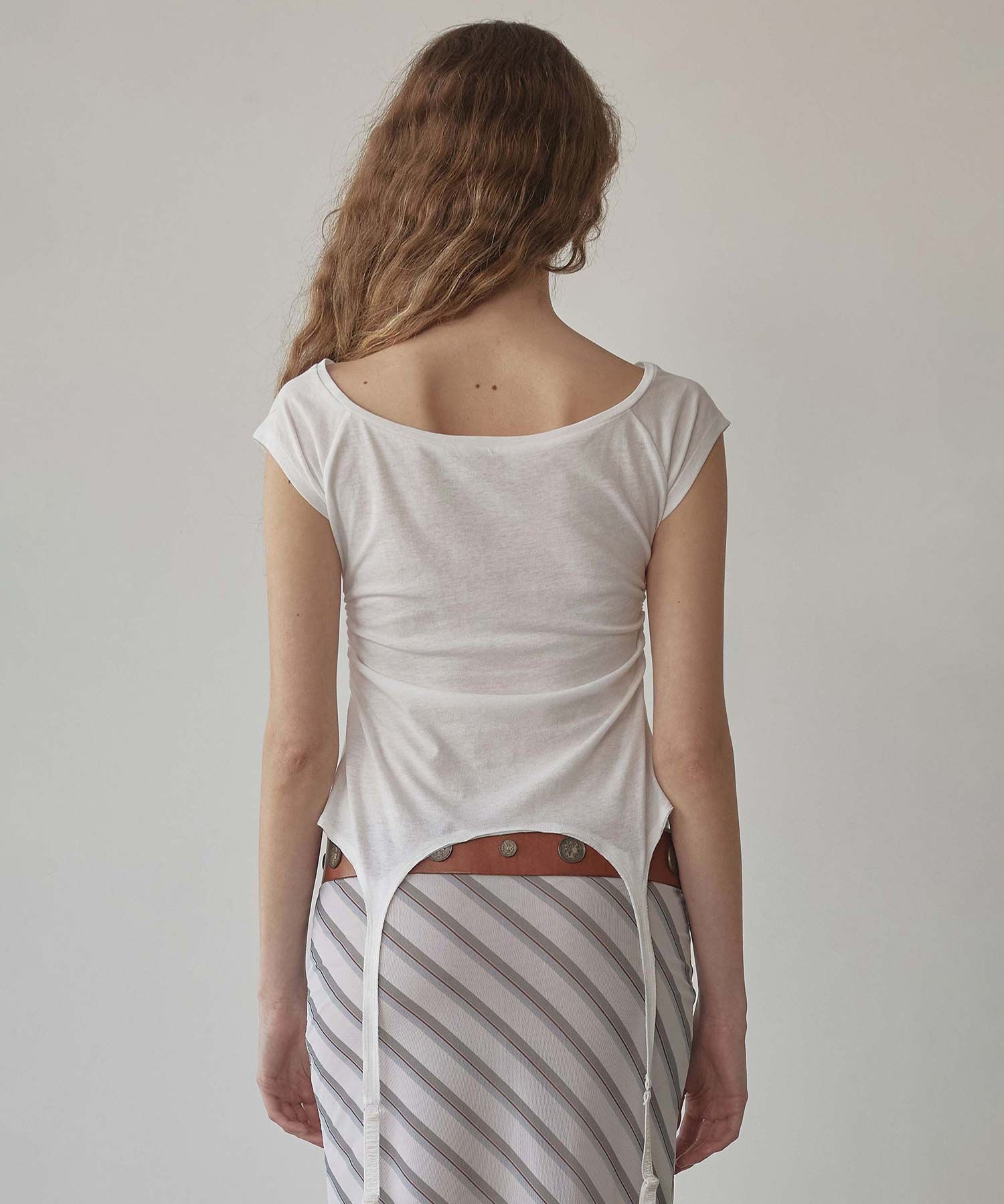 MUSINSA公式 | SCULPTOR Garter Belt Tee White