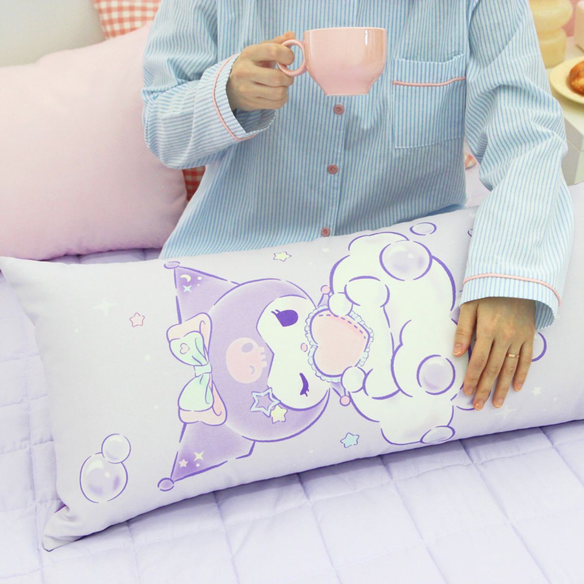 나라홈데코(NARAHOMEDECO) 산리오 쿠로미 사각바디필로우 버블드림