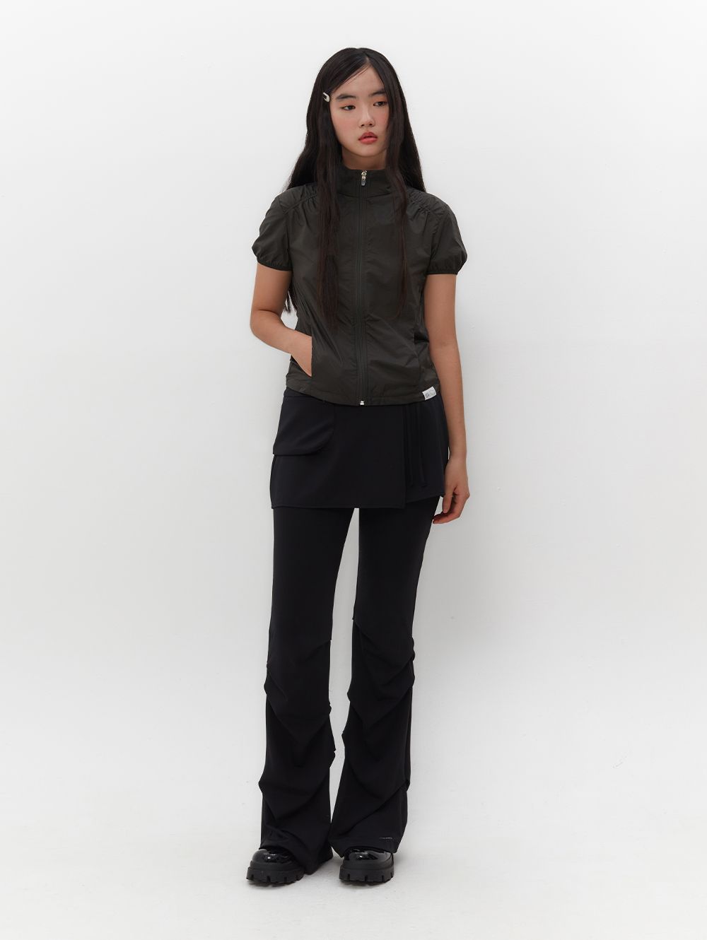 TUOMIO☆STRAPPY SKIRT PANTS MUSINSA | TUOMIO STRAPPY SKIRT PANTS [BLACK]