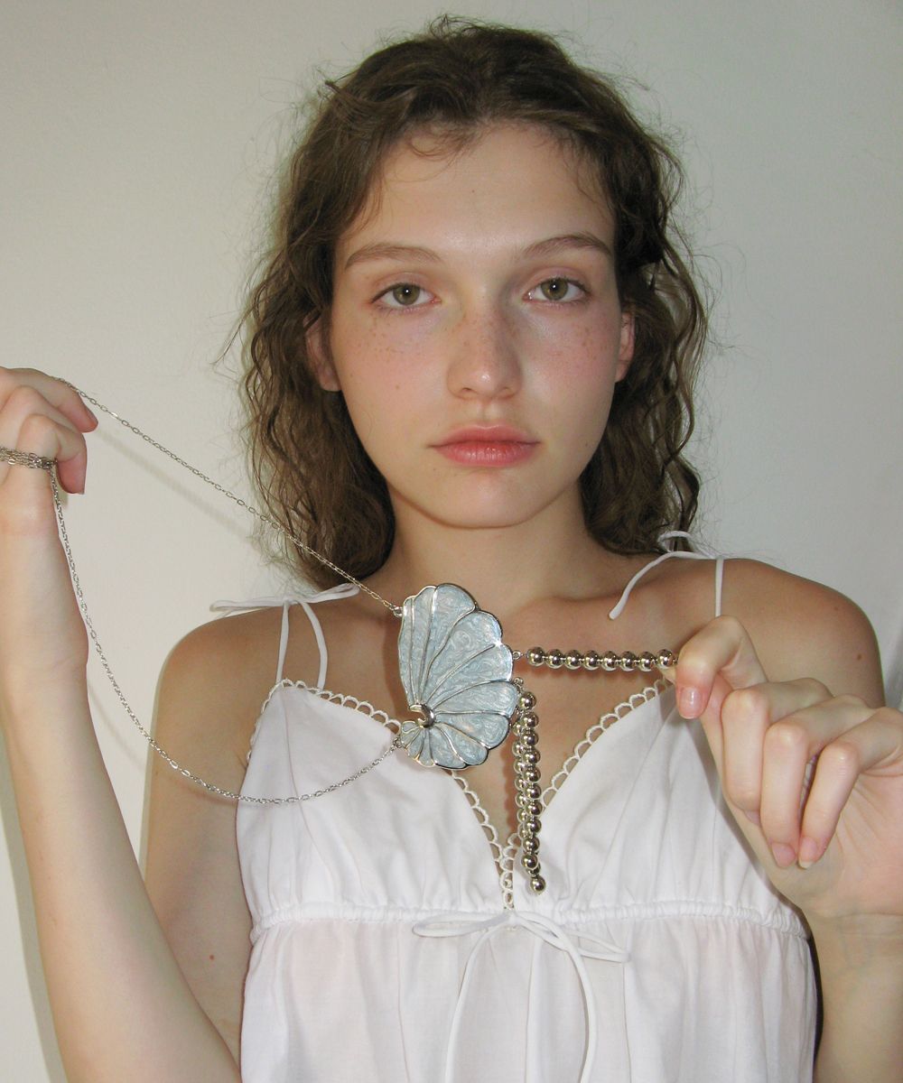 【Sinoon】25SS/ネックレス/送料関税込 ★Seashell Mirror Bag★ MUSINSA | SINOON Seashell Mirror Bag (Blue)