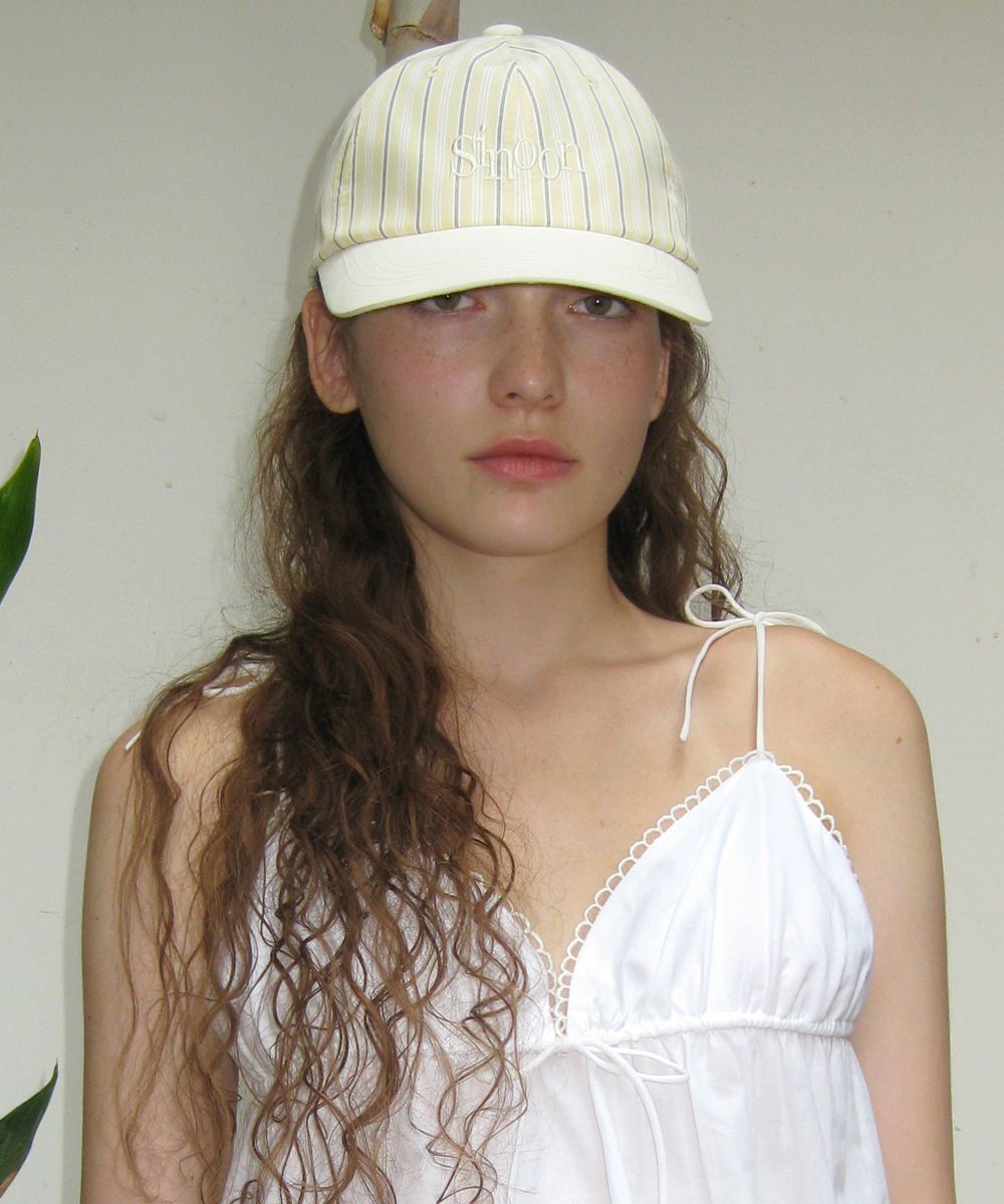 MUSINSA | SINOON Stripe Cap (Yellow)