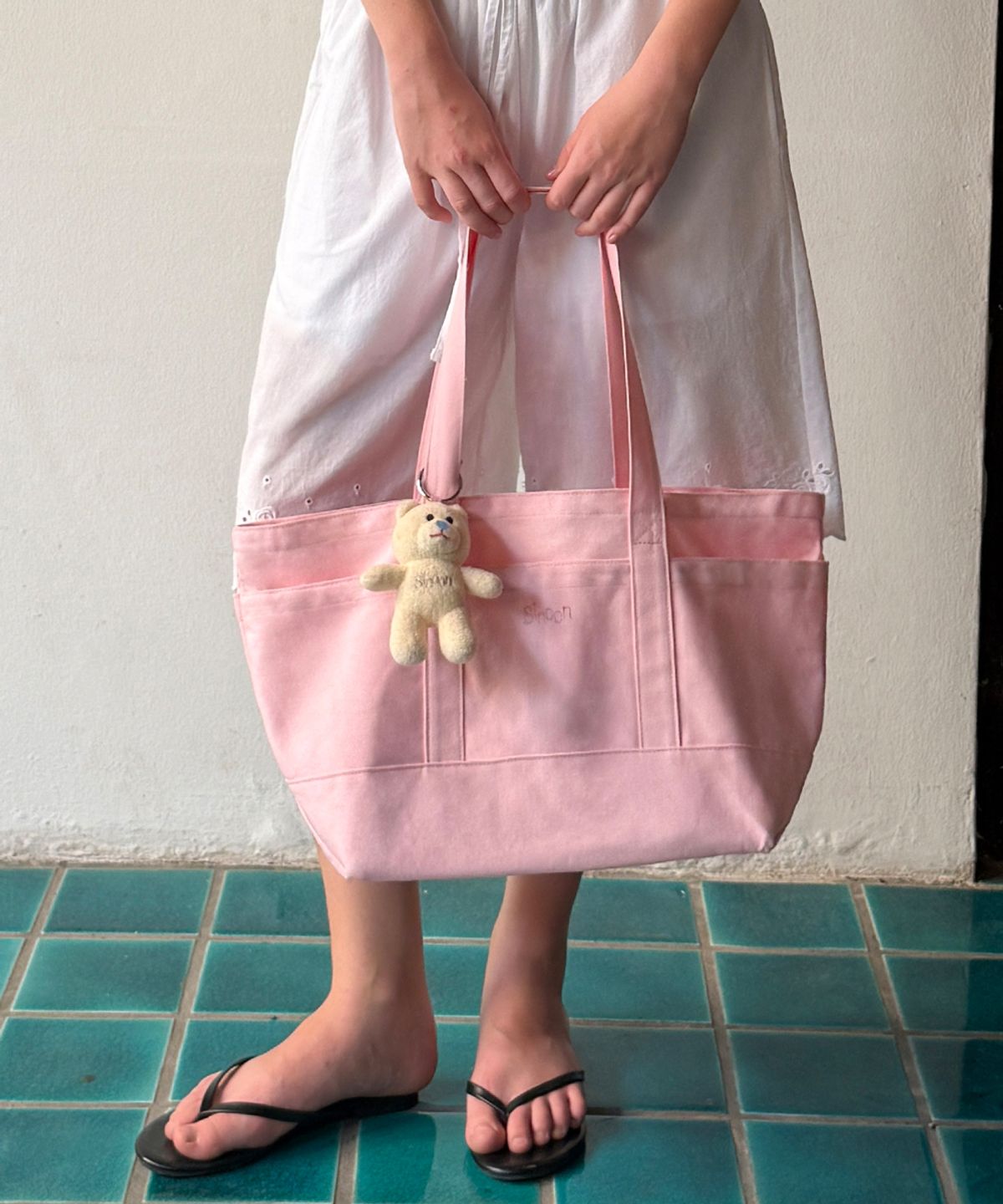 시눈(SINOON) Logo Tote Bag (Pink)