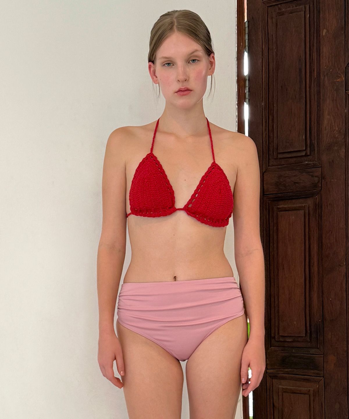 시눈(SINOON) Shirring Bikini Brief (Pink)