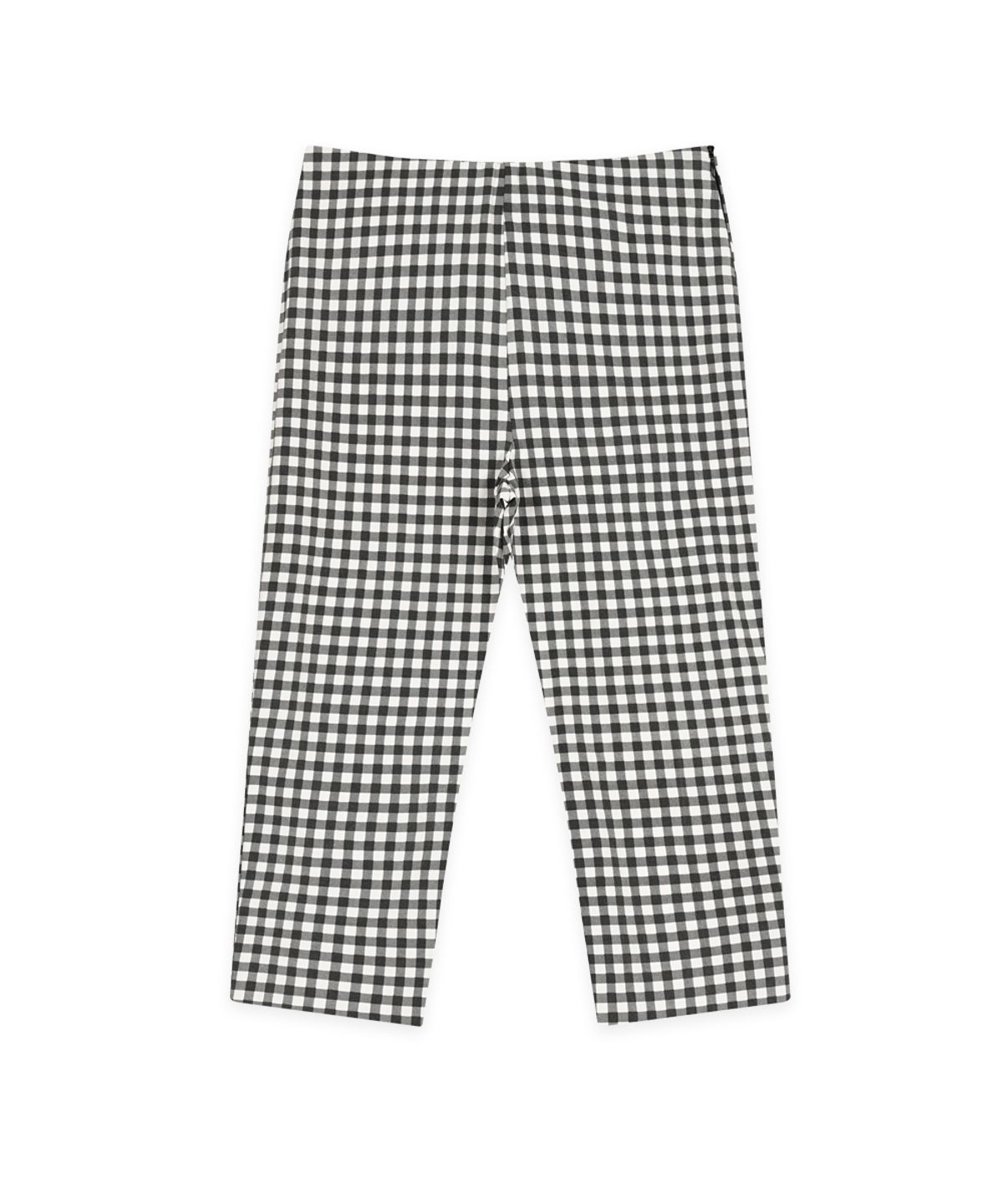 시눈(SINOON) Gingham Capri Pants (Black)