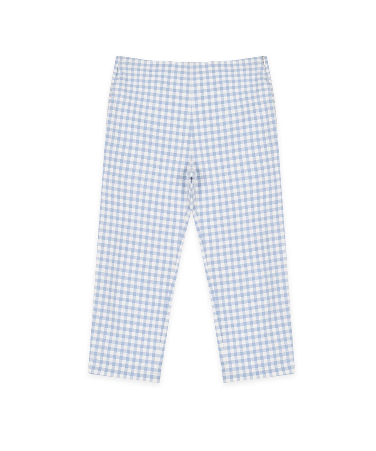 시눈(SINOON) Gingham Capri Pants (Blue)