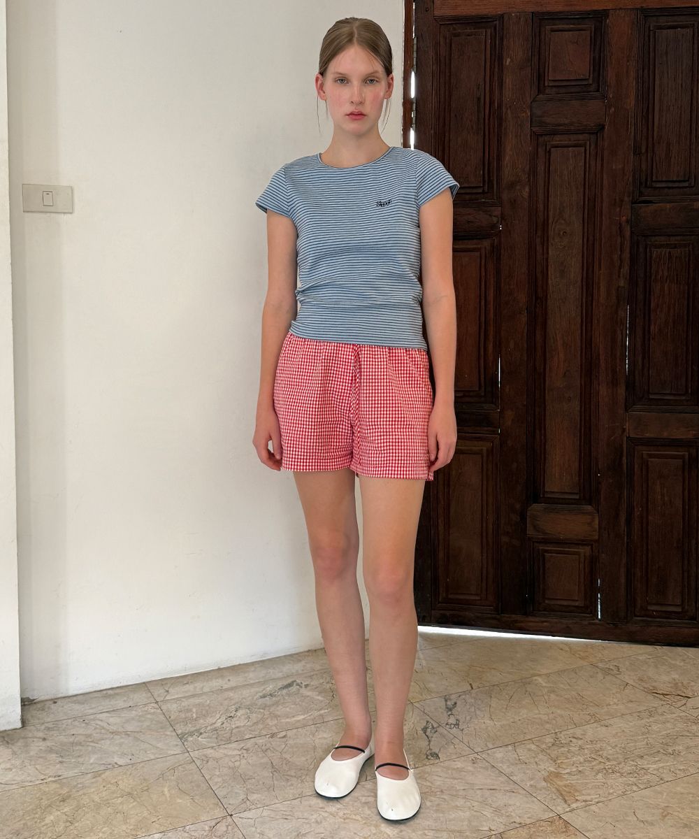 【Sinoon】 Basic Point Label Shorts 6色 MUSINSA | SINOON Basic Point Label Shorts (Red)