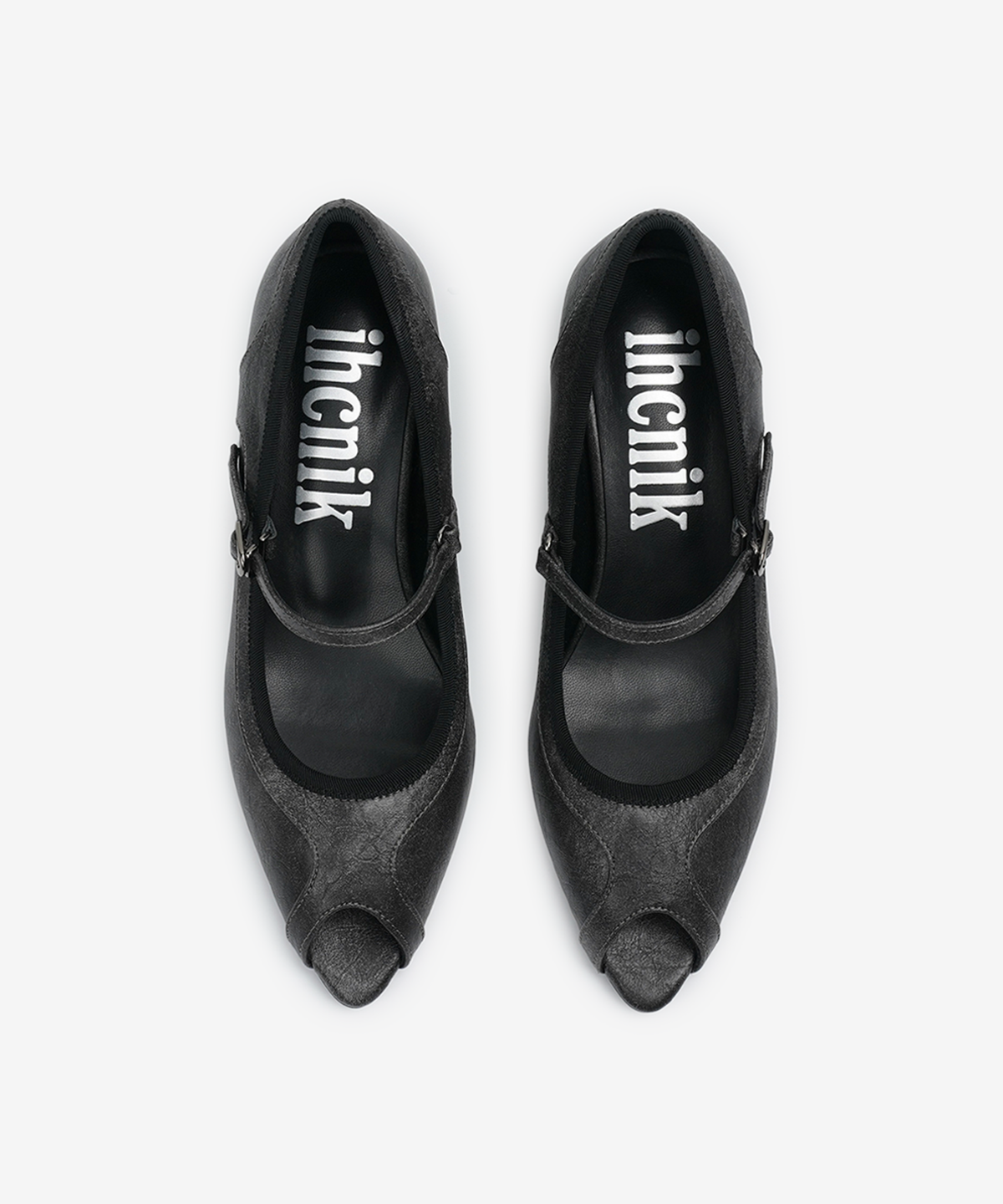 이크닉(IHCNIK) r. 906  open toe heels  /  black