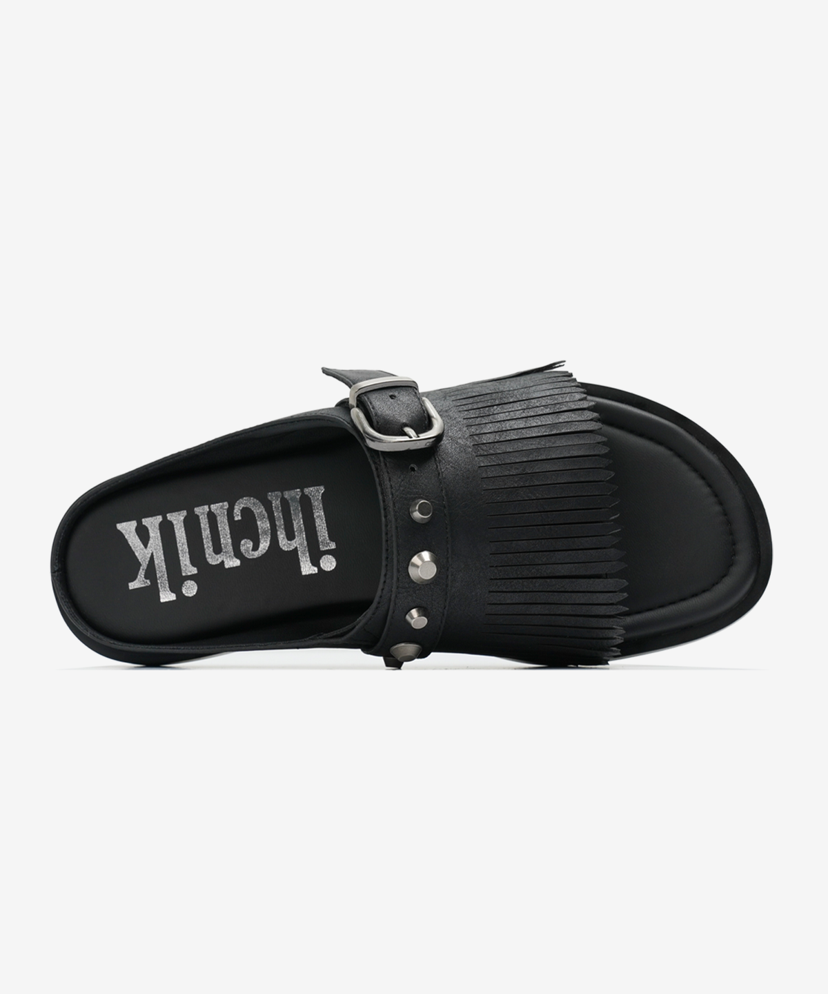 이크닉(IHCNIK) r. 909  tassel stud slides  /  black