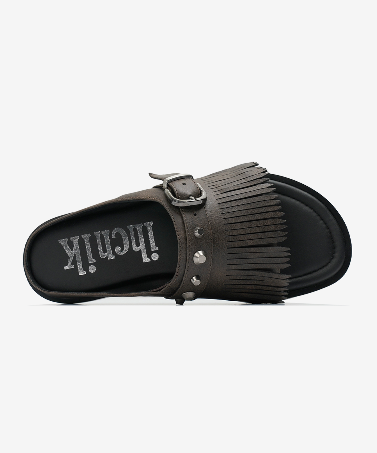 이크닉(IHCNIK) r. 909  tassel stud slides  /  brown