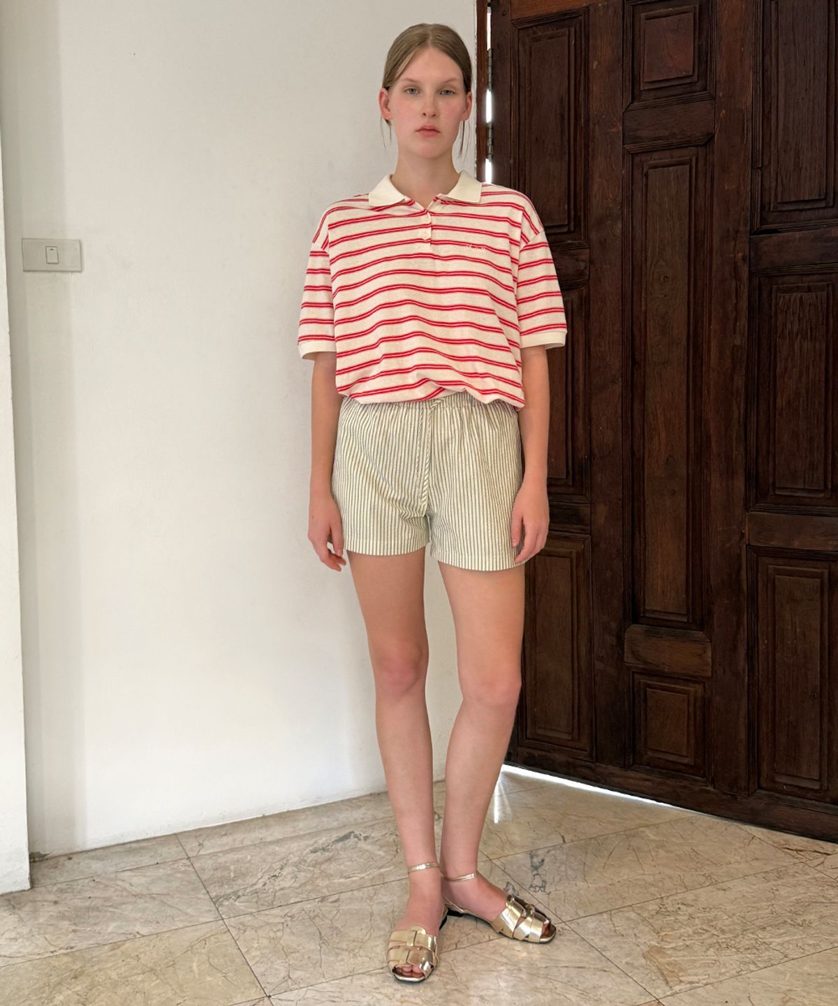 시눈(SINOON) Basic Point Label Shorts (Lemon Yellow)