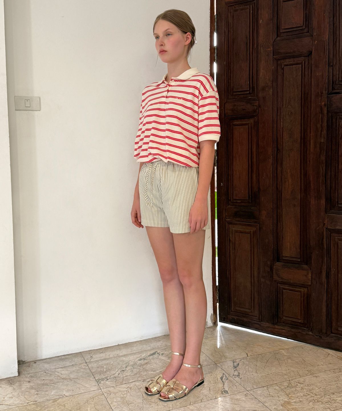 시눈(SINOON) Basic Point Label Shorts (Lemon Yellow)