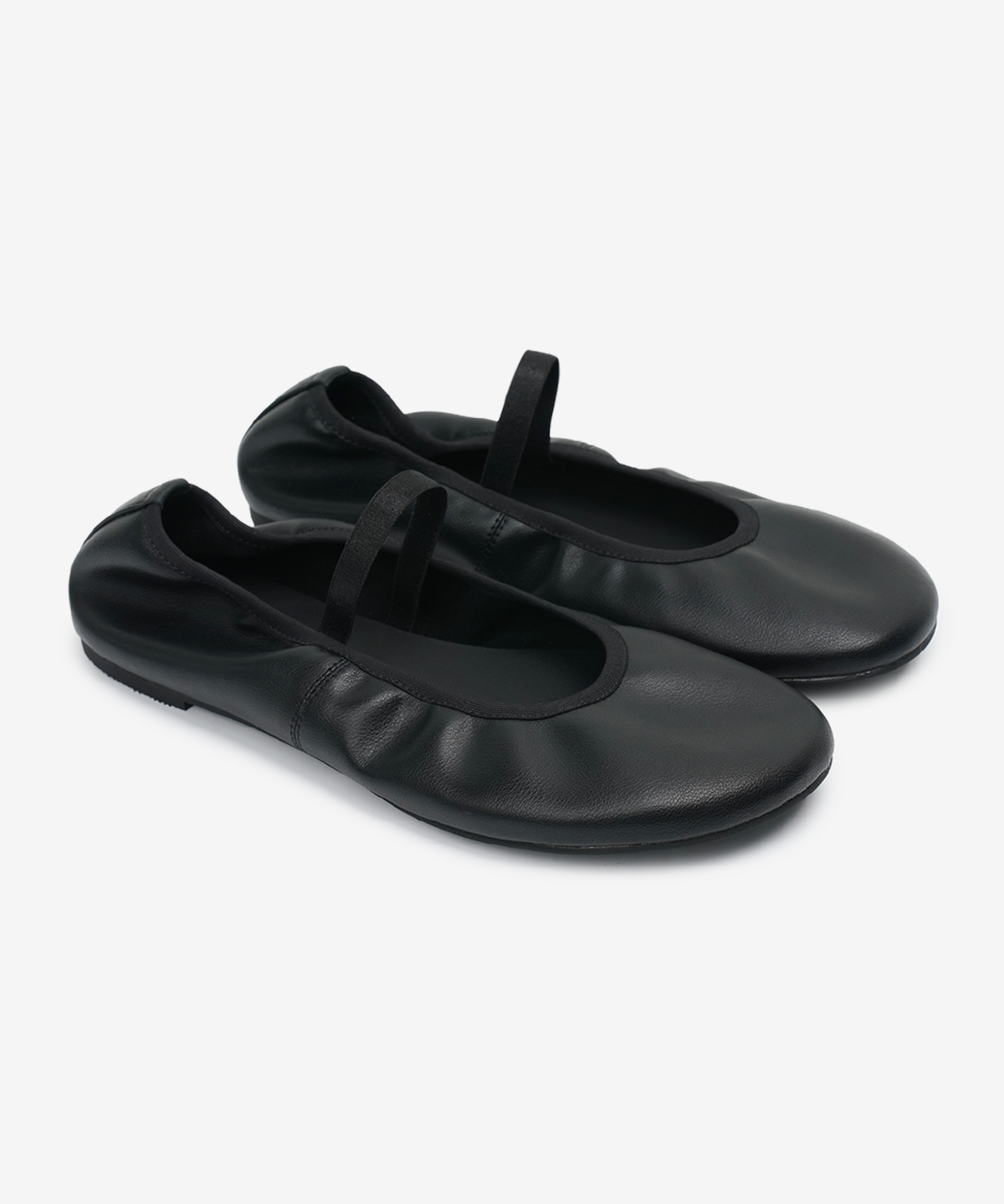이크닉(IHCNIK) r. 910  wrinkle mary jane flats  /  black