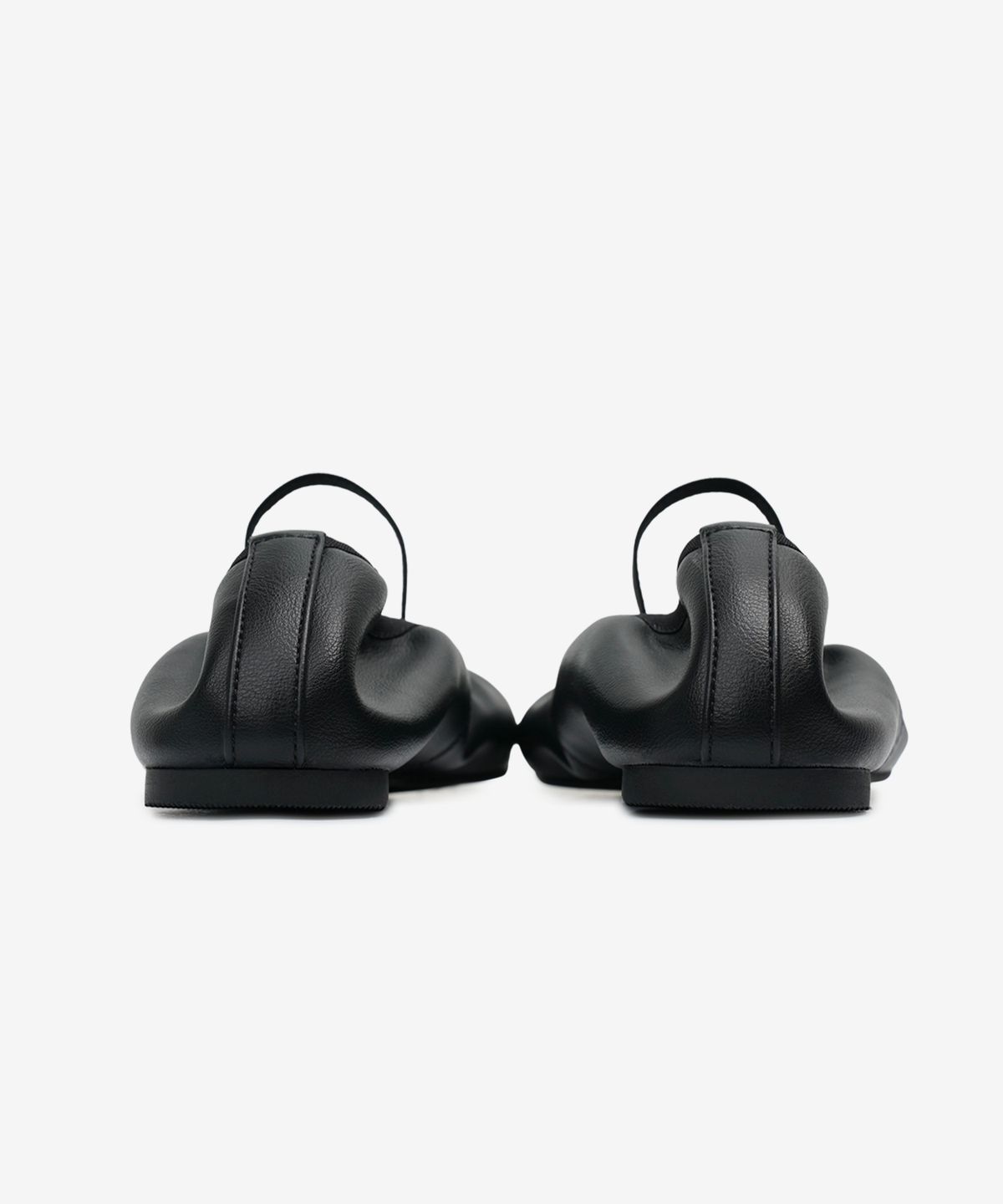 이크닉(IHCNIK) r. 910  wrinkle mary jane flats  /  black
