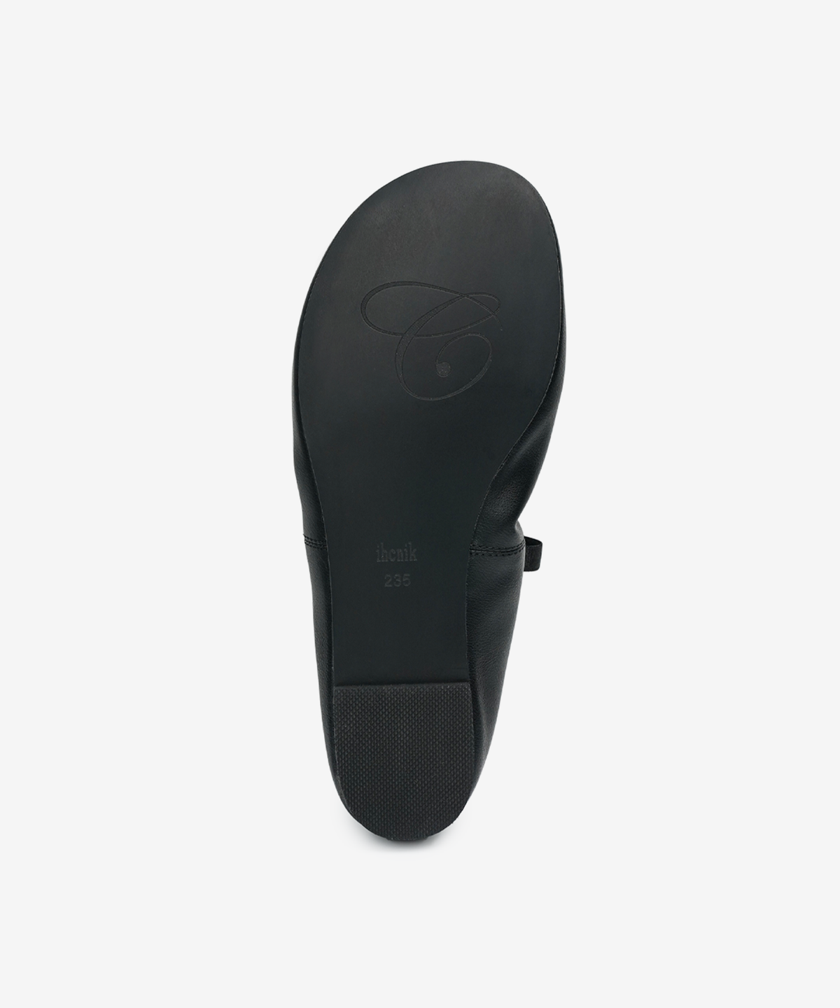 이크닉(IHCNIK) r. 910  wrinkle mary jane flats  /  black