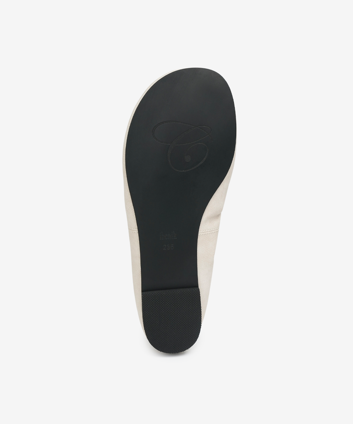이크닉(IHCNIK) r. 910  wrinkle mary jane flats  /  ivory