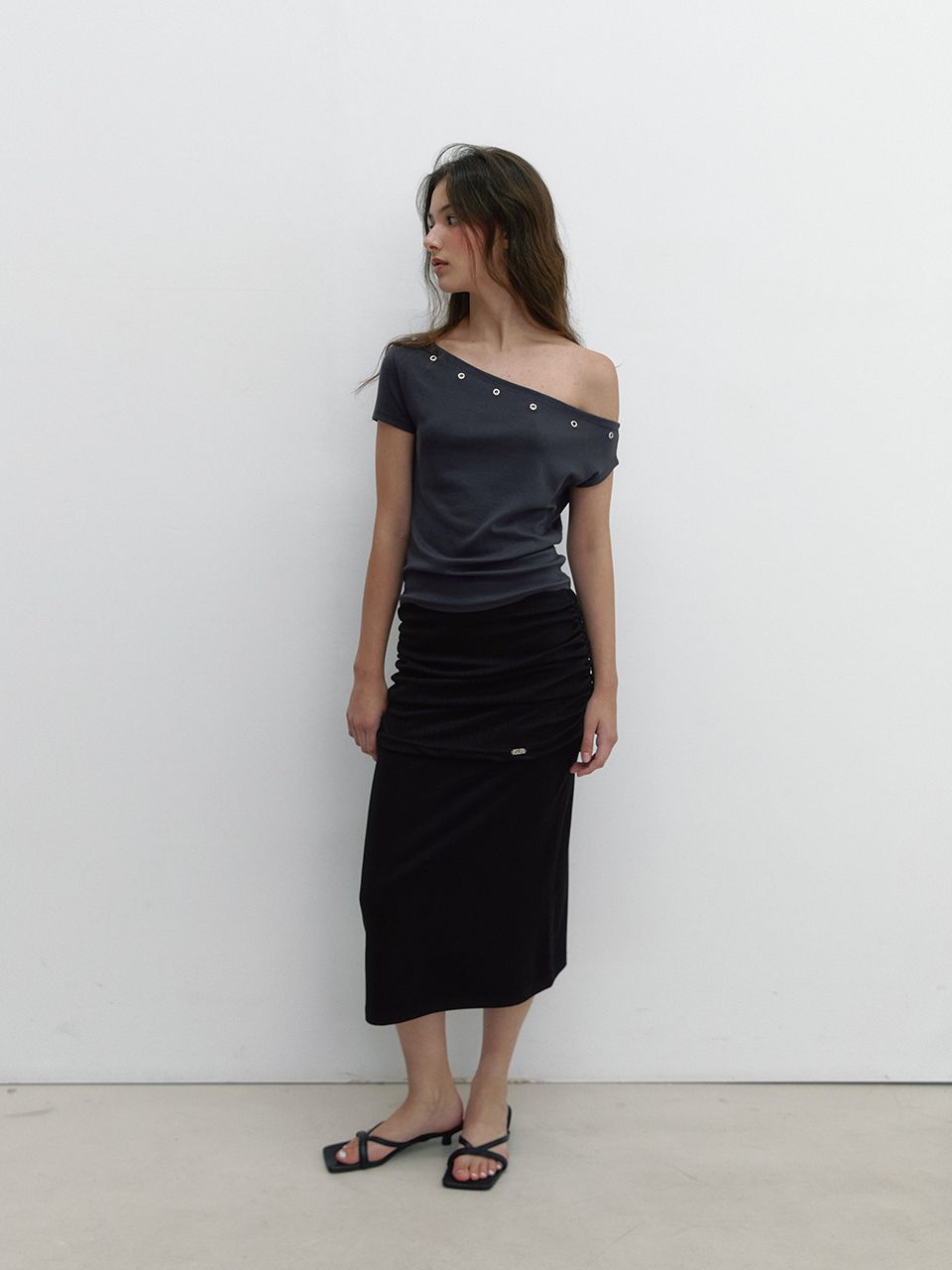 【ASURA】 EYELET ONE SHOULDER T ♥2COLOR MUSINSA | ASURA EYELET ONE SHOULDER T (NAVY)