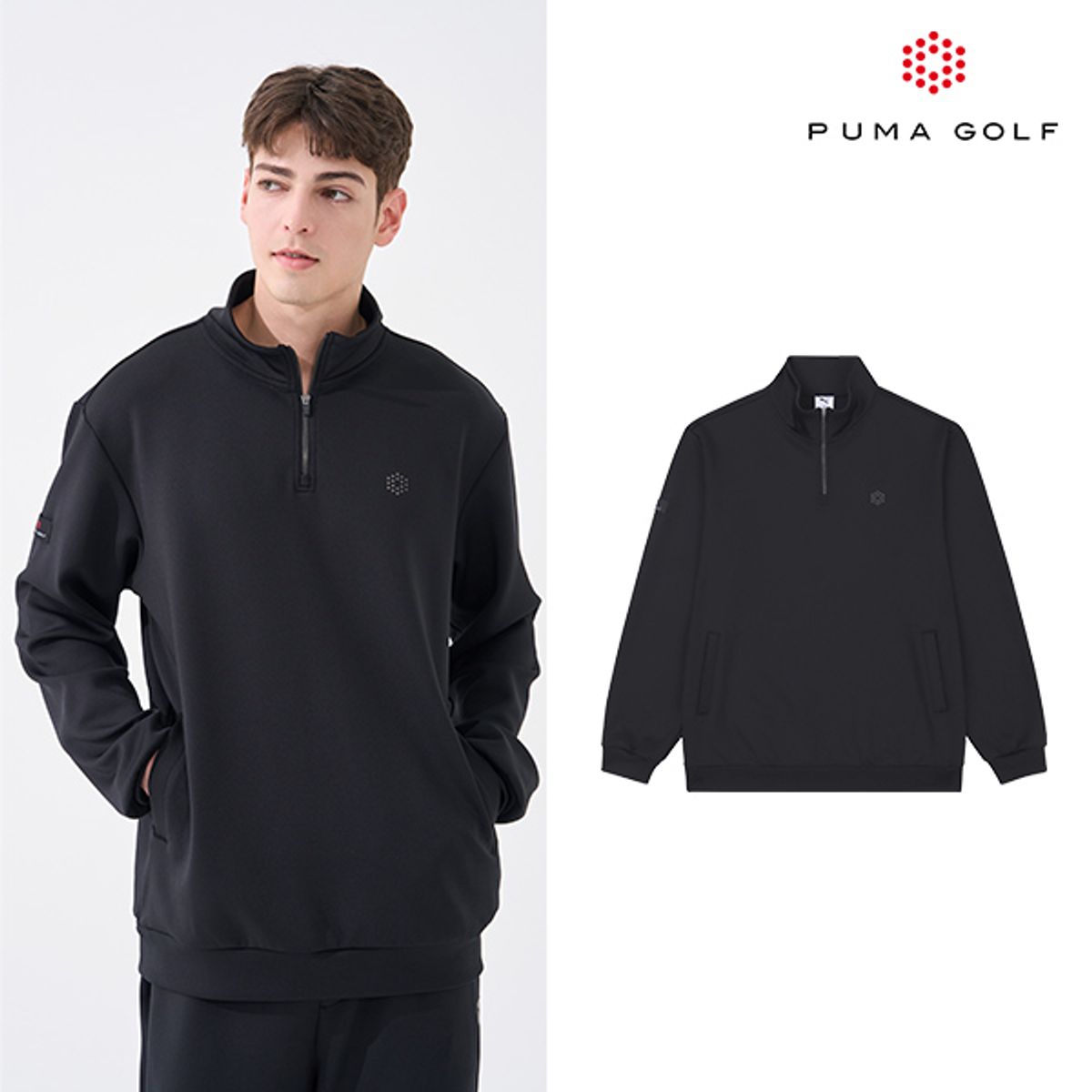 푸마 골프(PUMA GOLF) 반집업 맨투맨 남성 2color